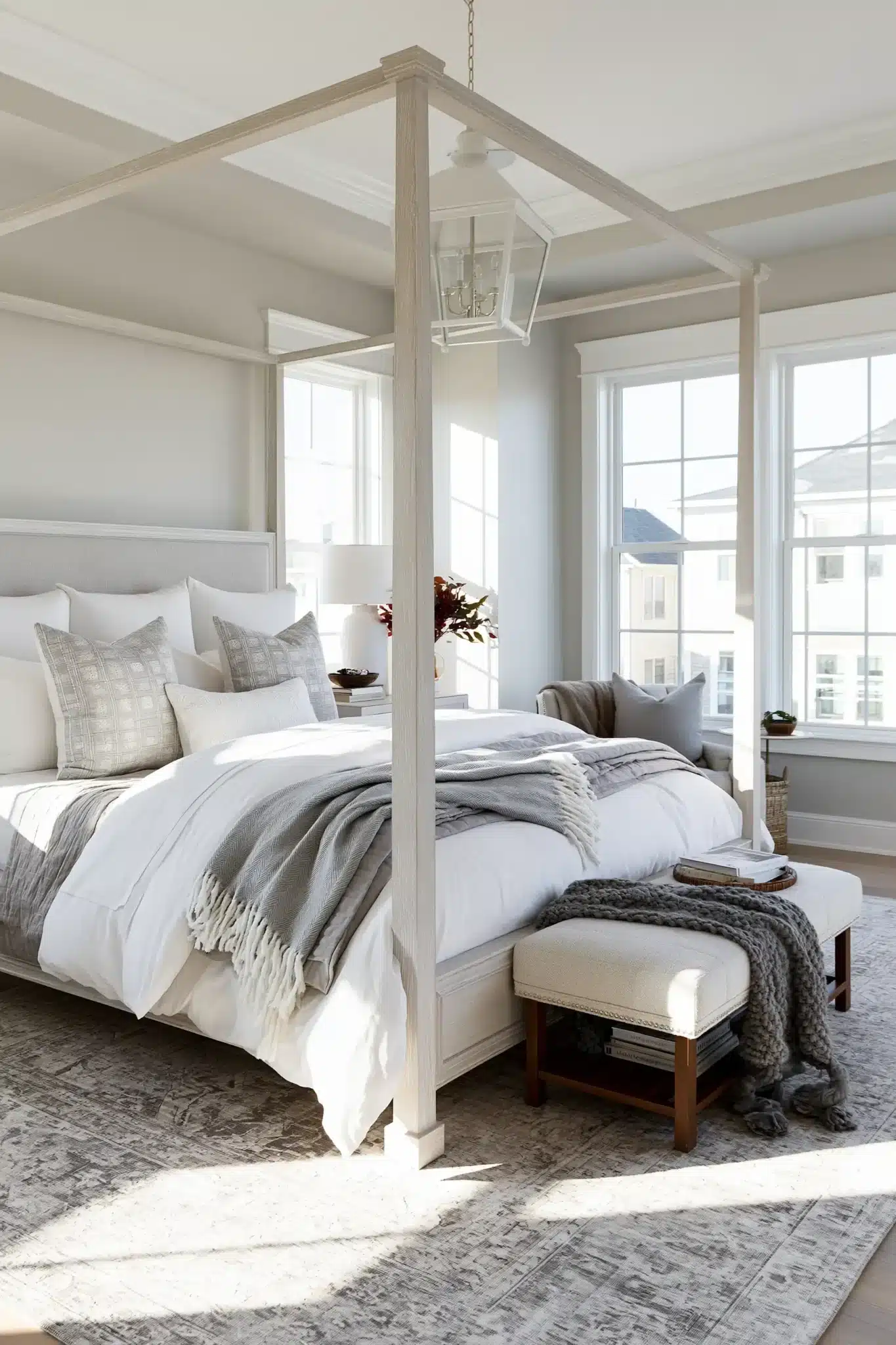 grey and white bedroom ideas
