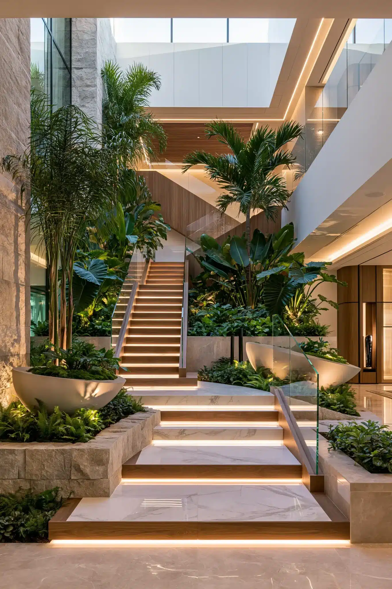 indoor staircase gardens