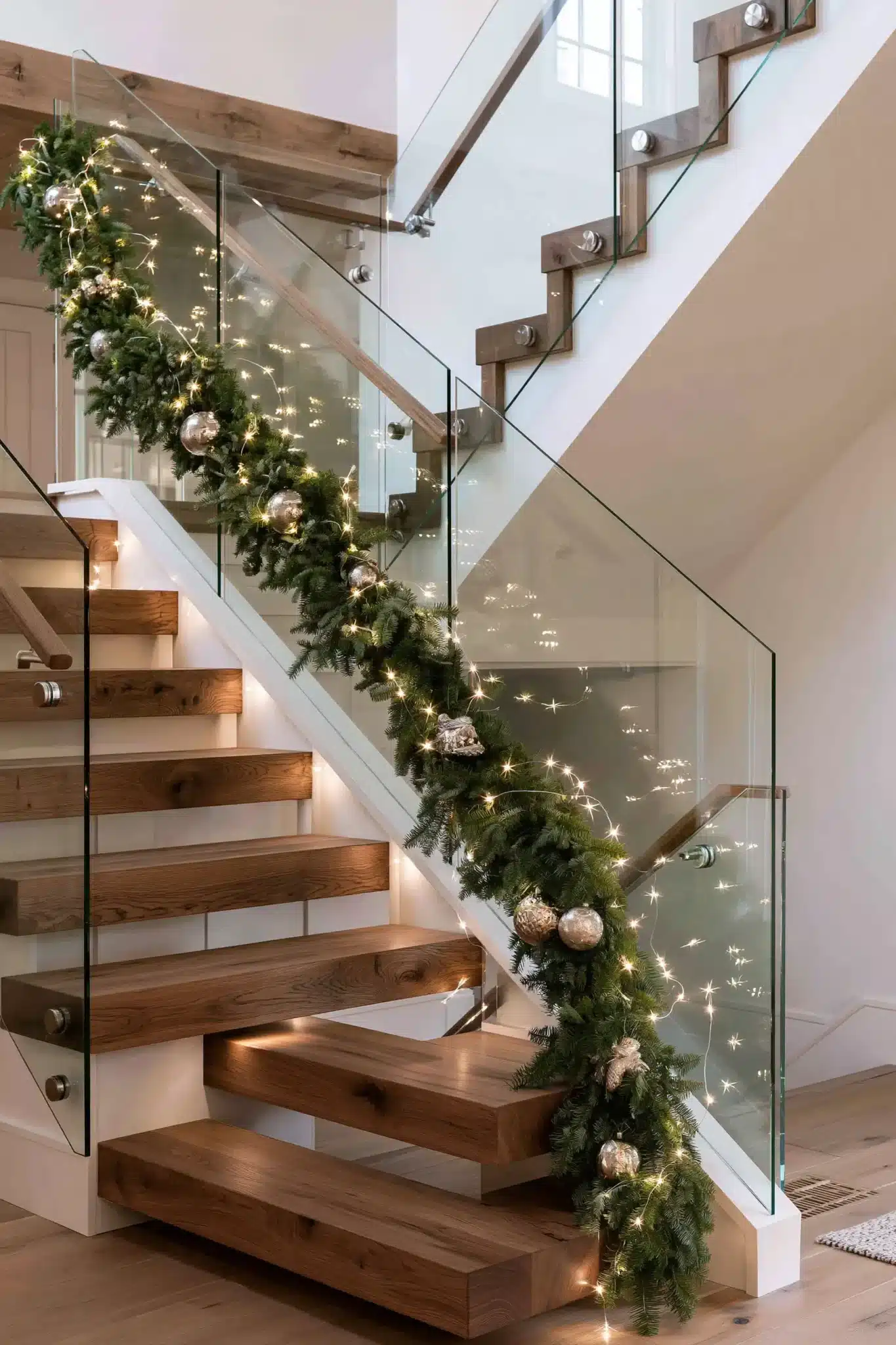 christmas staircase decor