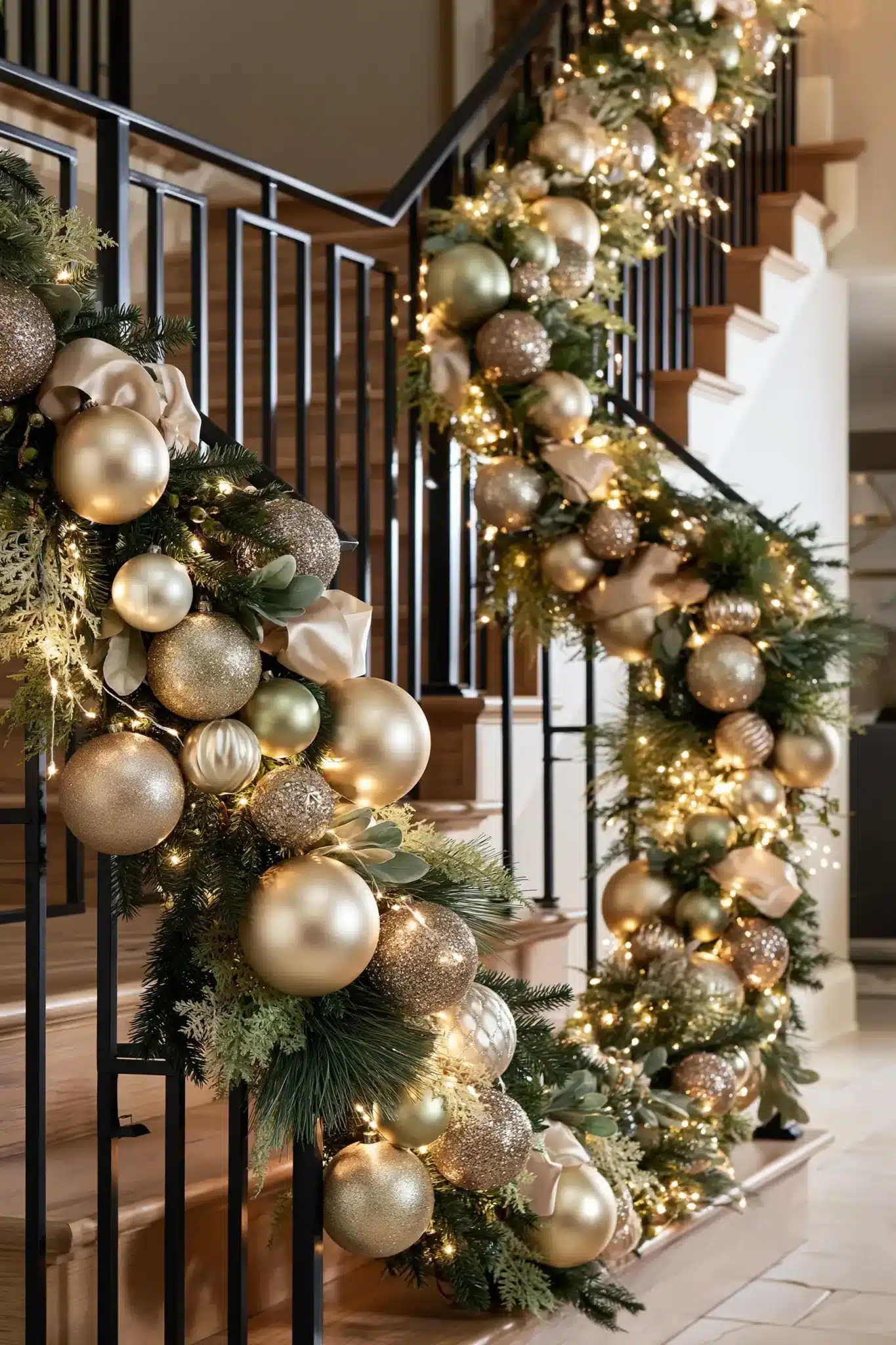 christmas staircase decor