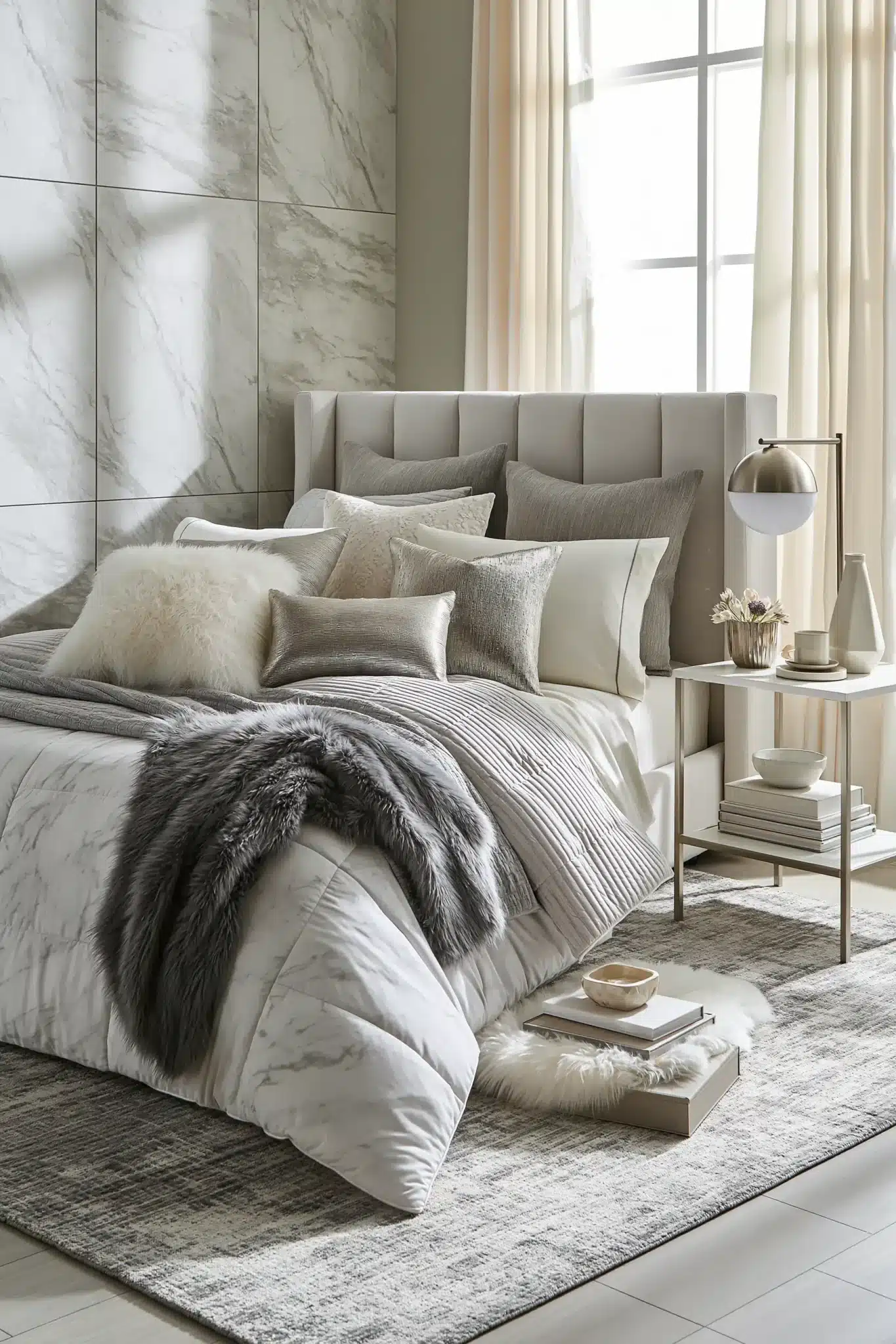 grey and white bedroom ideas