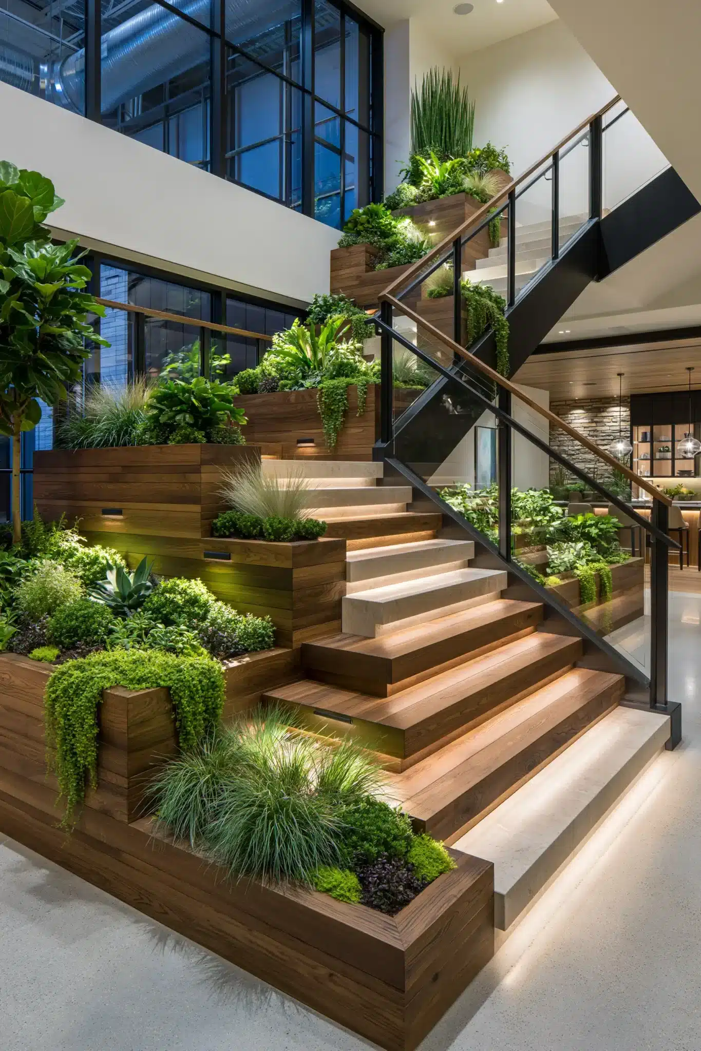 indoor staircase gardens
