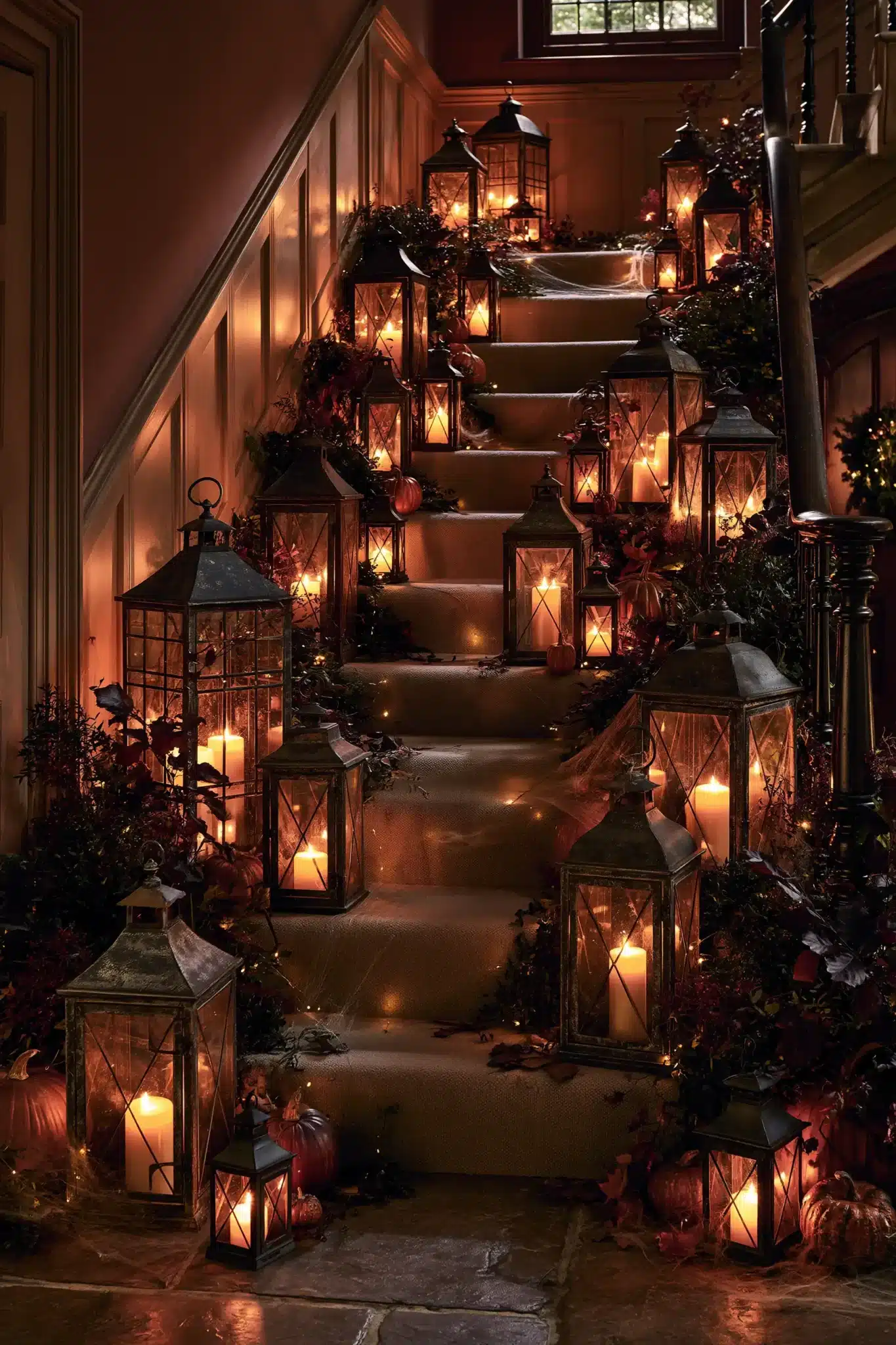 halloween staircase decor