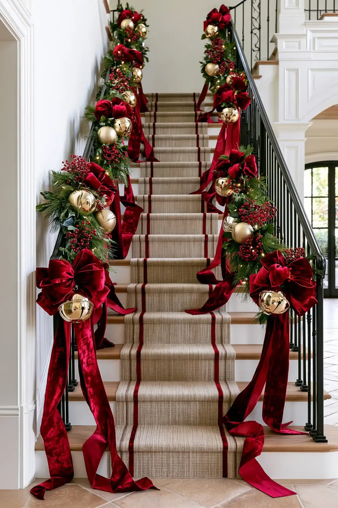 christmas staircase decor