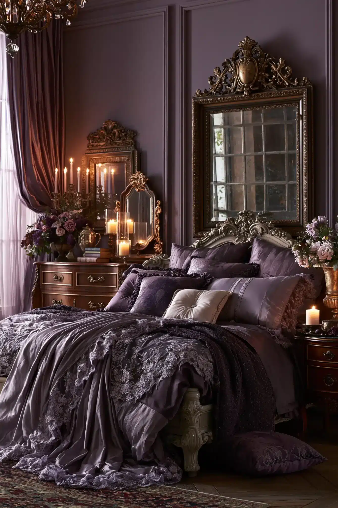 purple gothic bedroom