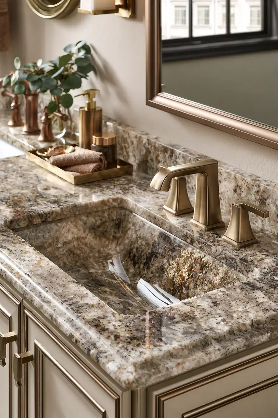 stone sink bathroom