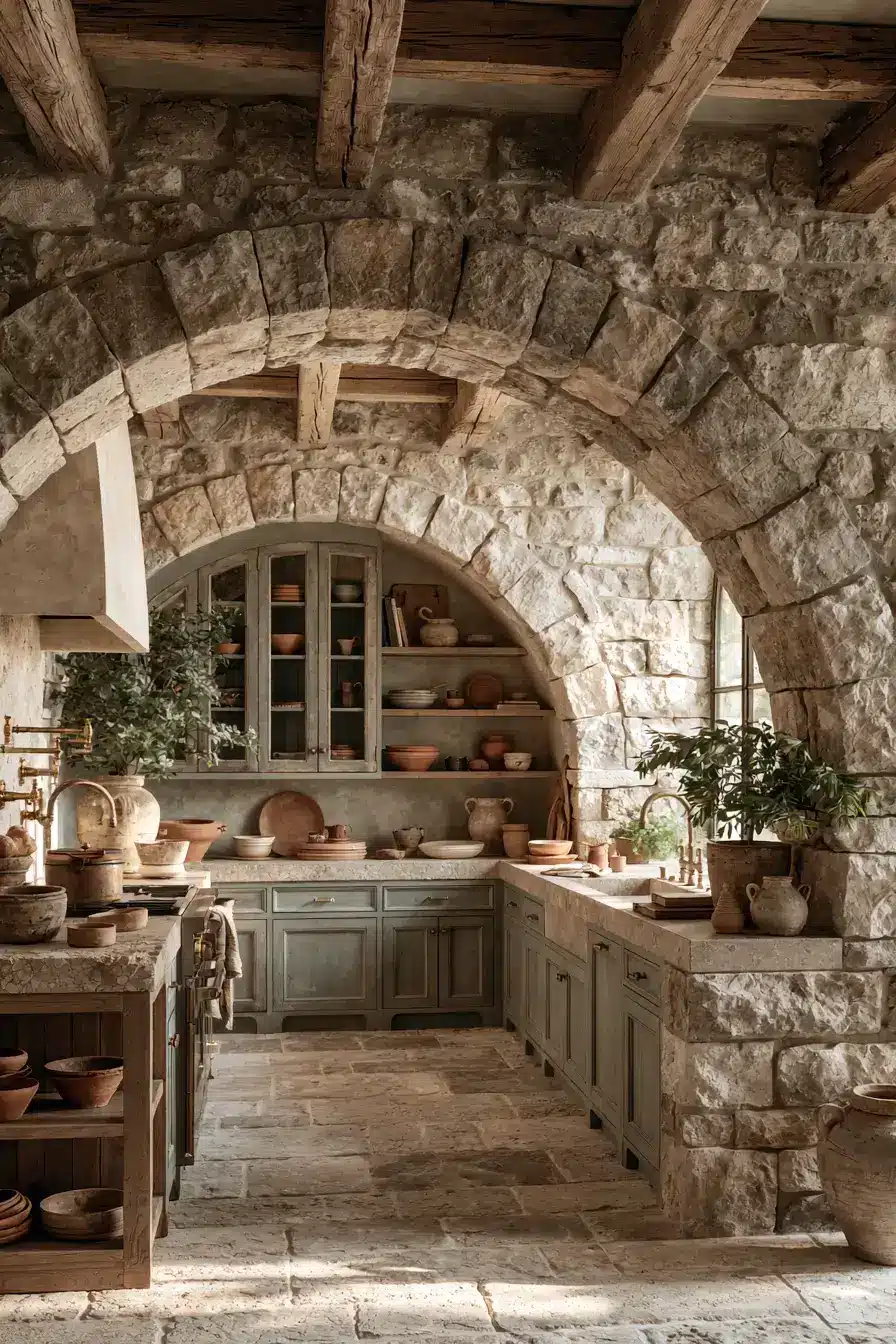 stone kitchen