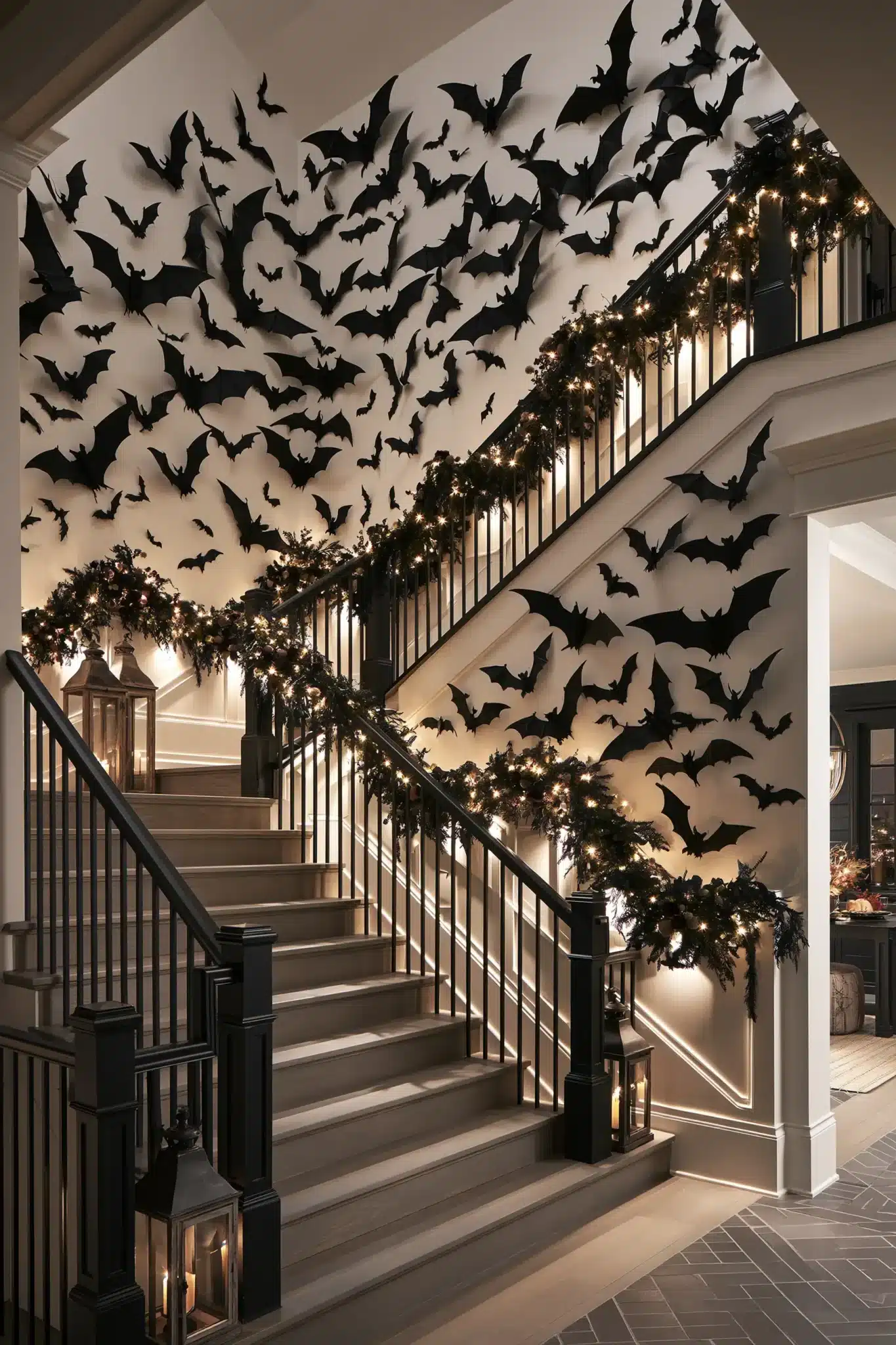halloween staircase decor