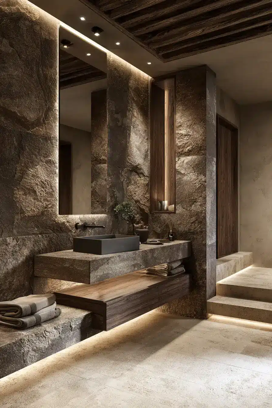 stone bathroom