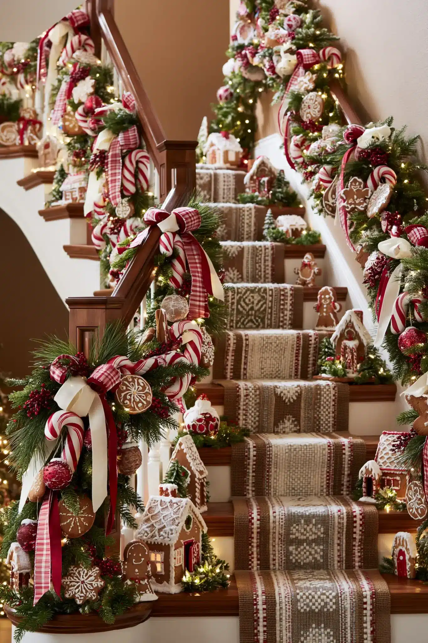 christmas staircase decor