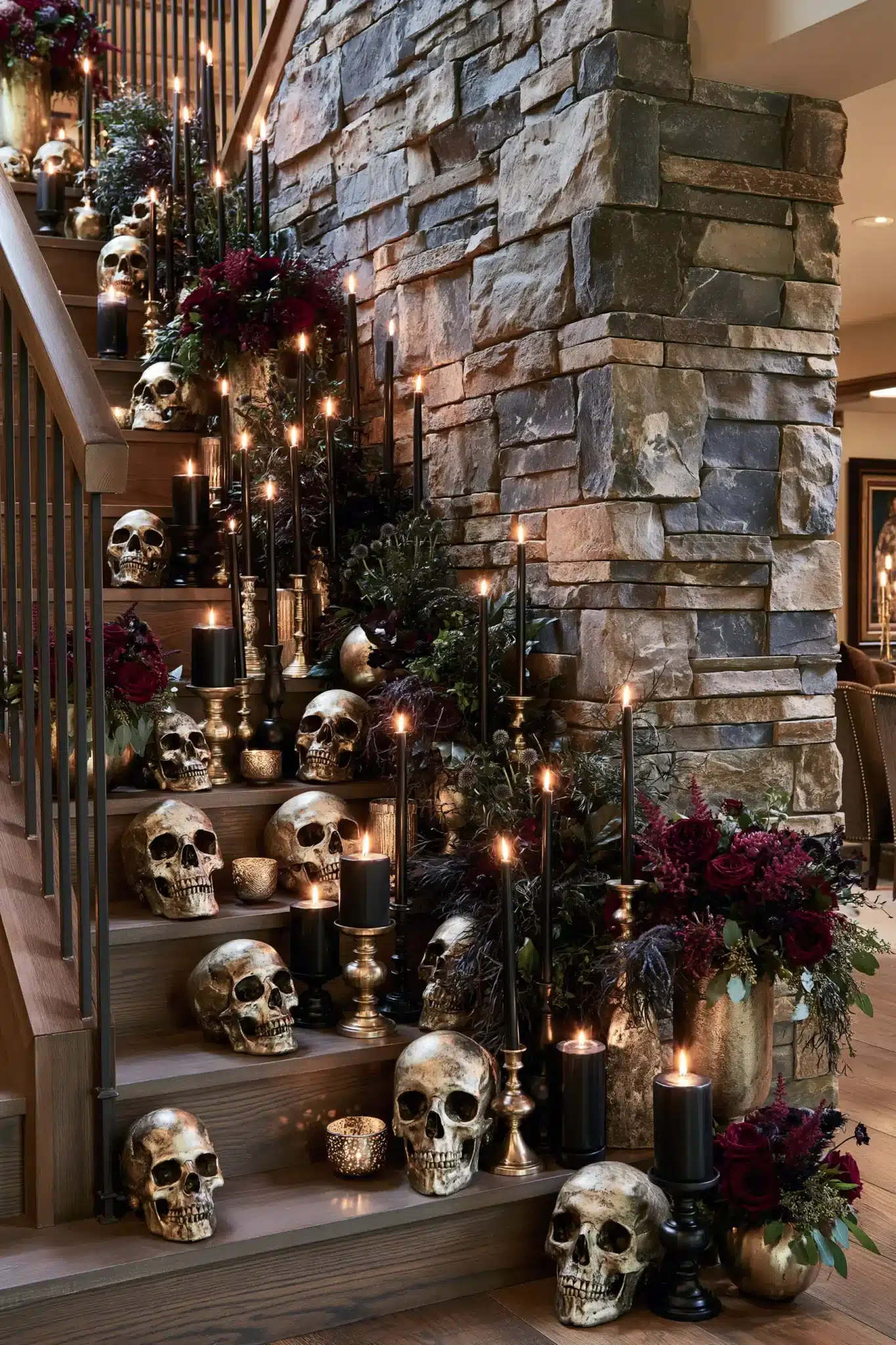 halloween staircase decor