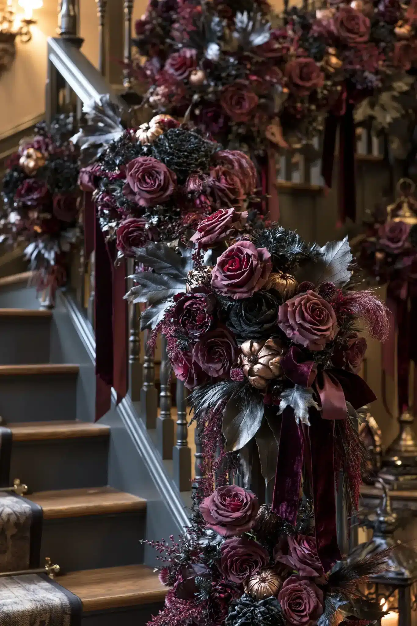 halloween staircase decor