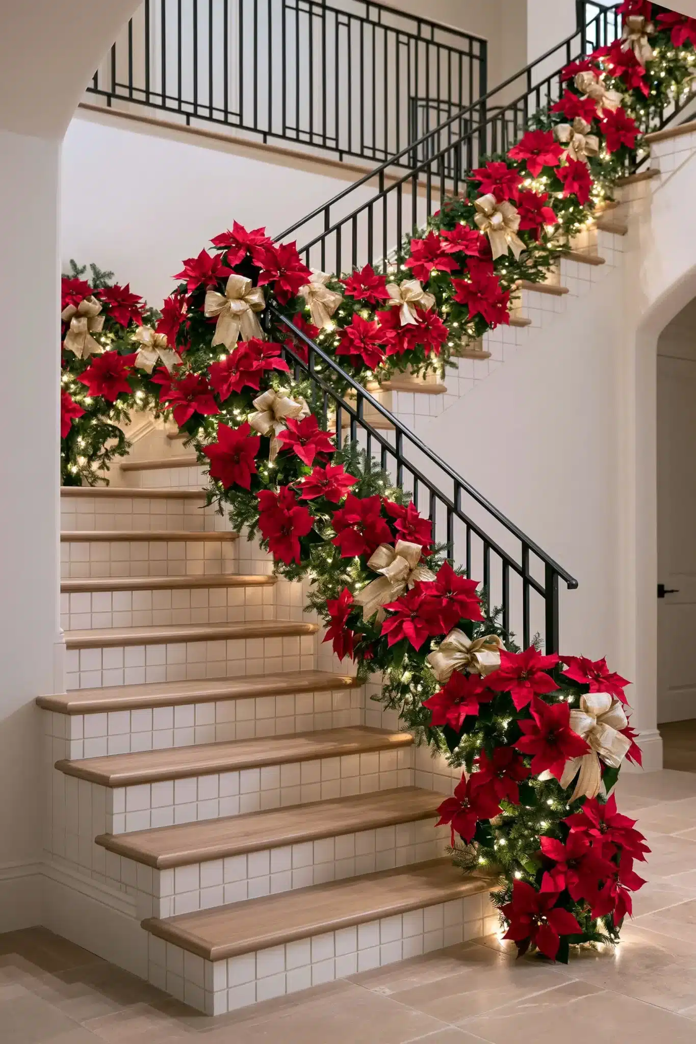 christmas staircase decor