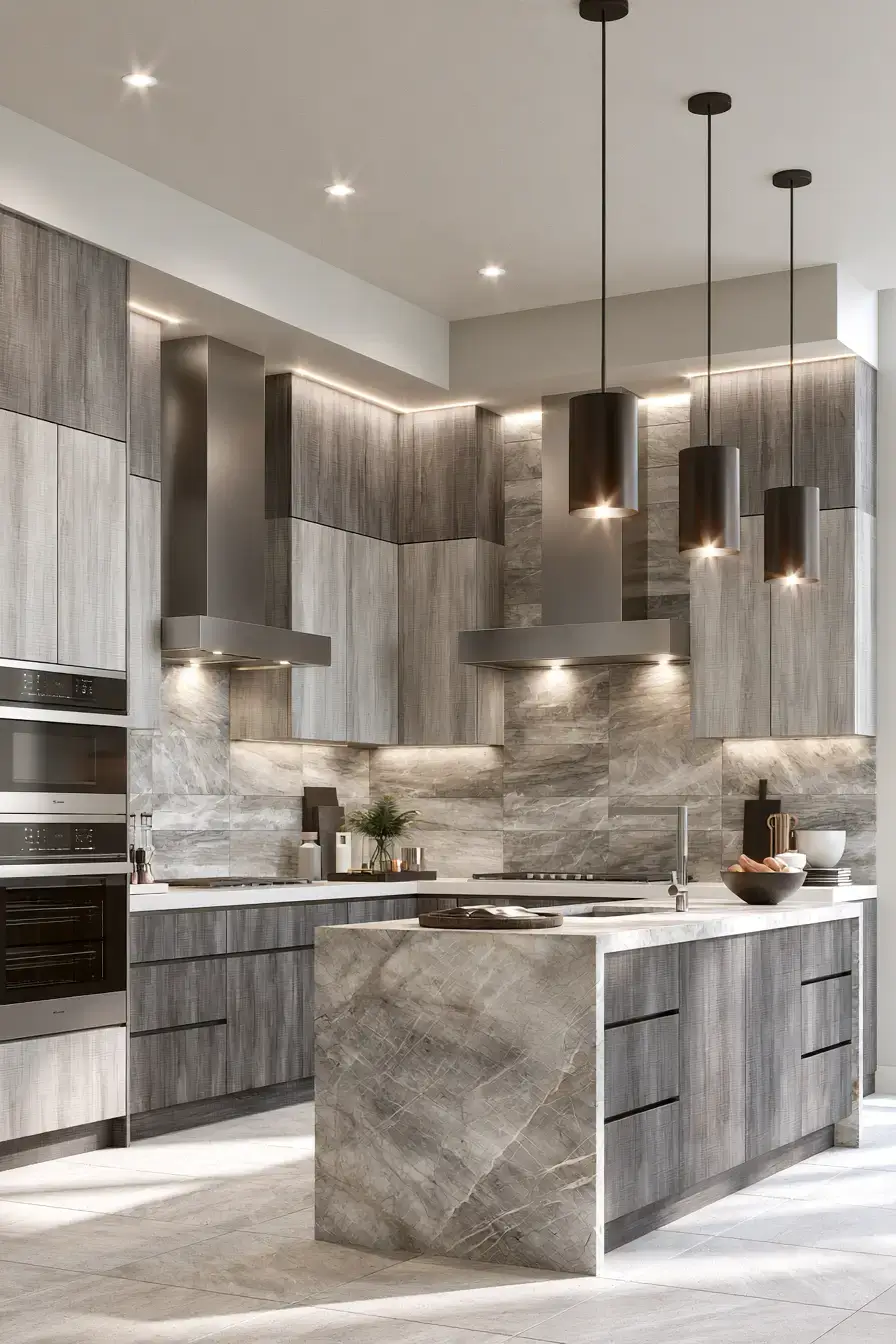 natural stone backsplash kitchen