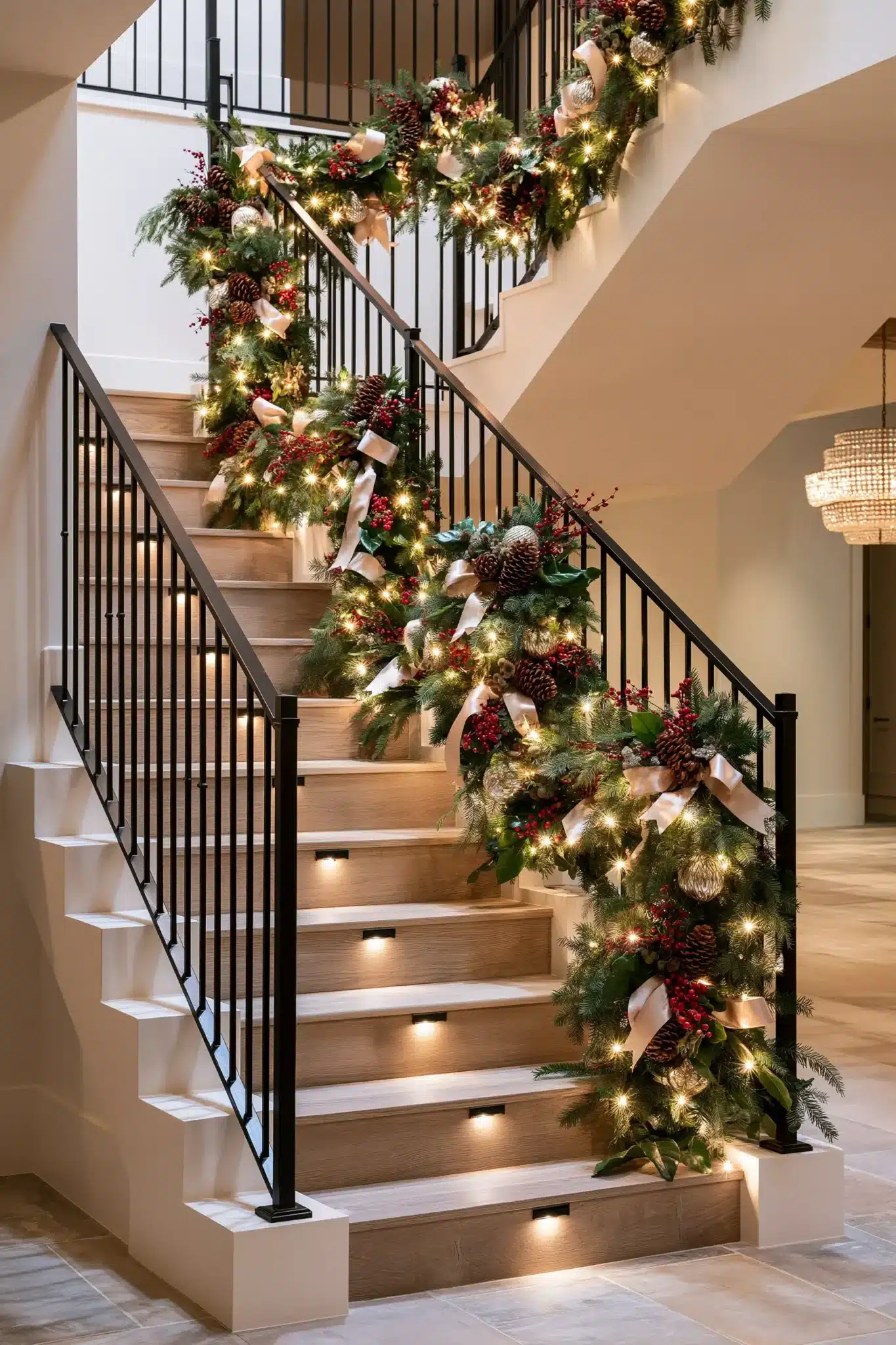 christmas staircase decor