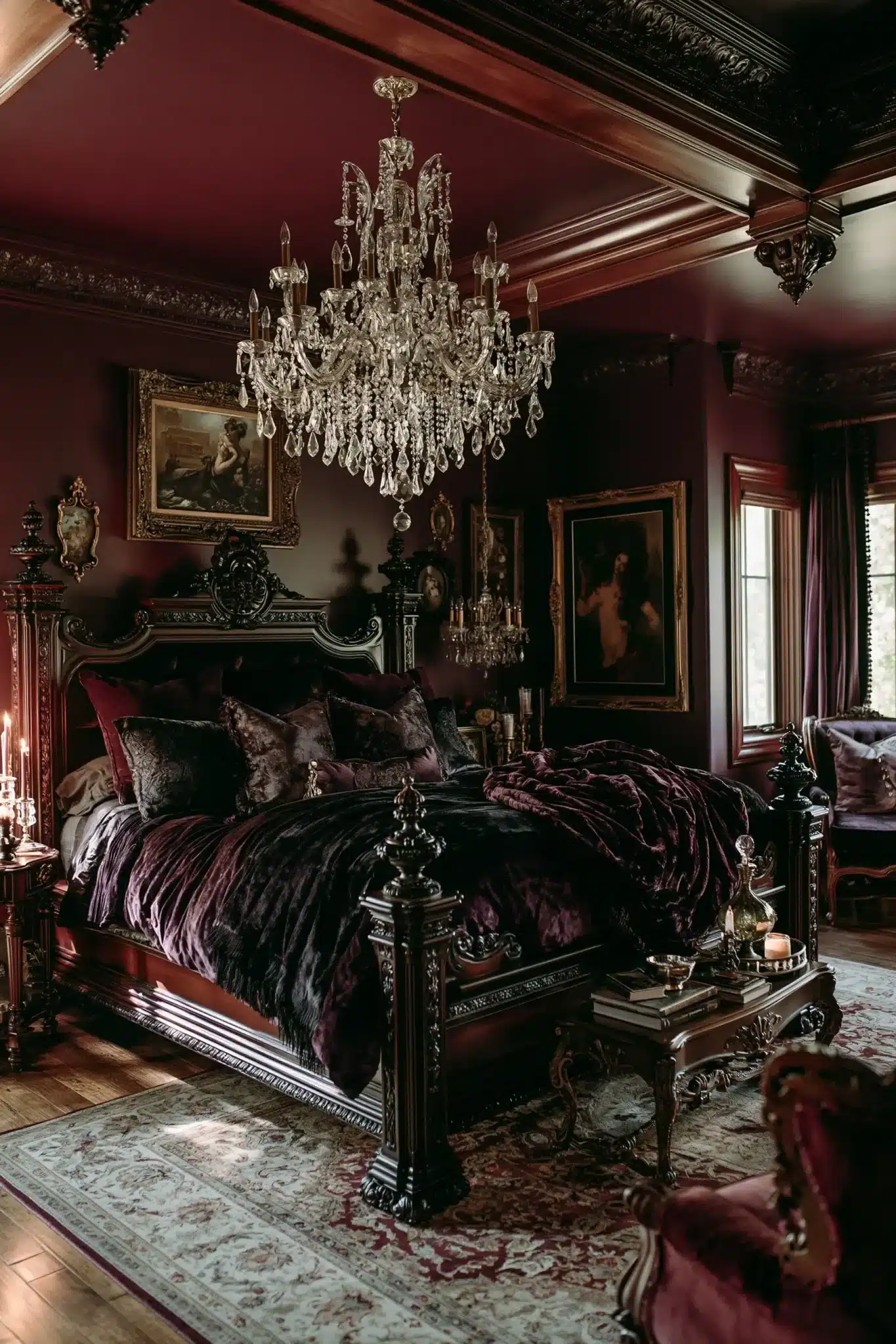 purple gothic bedroom