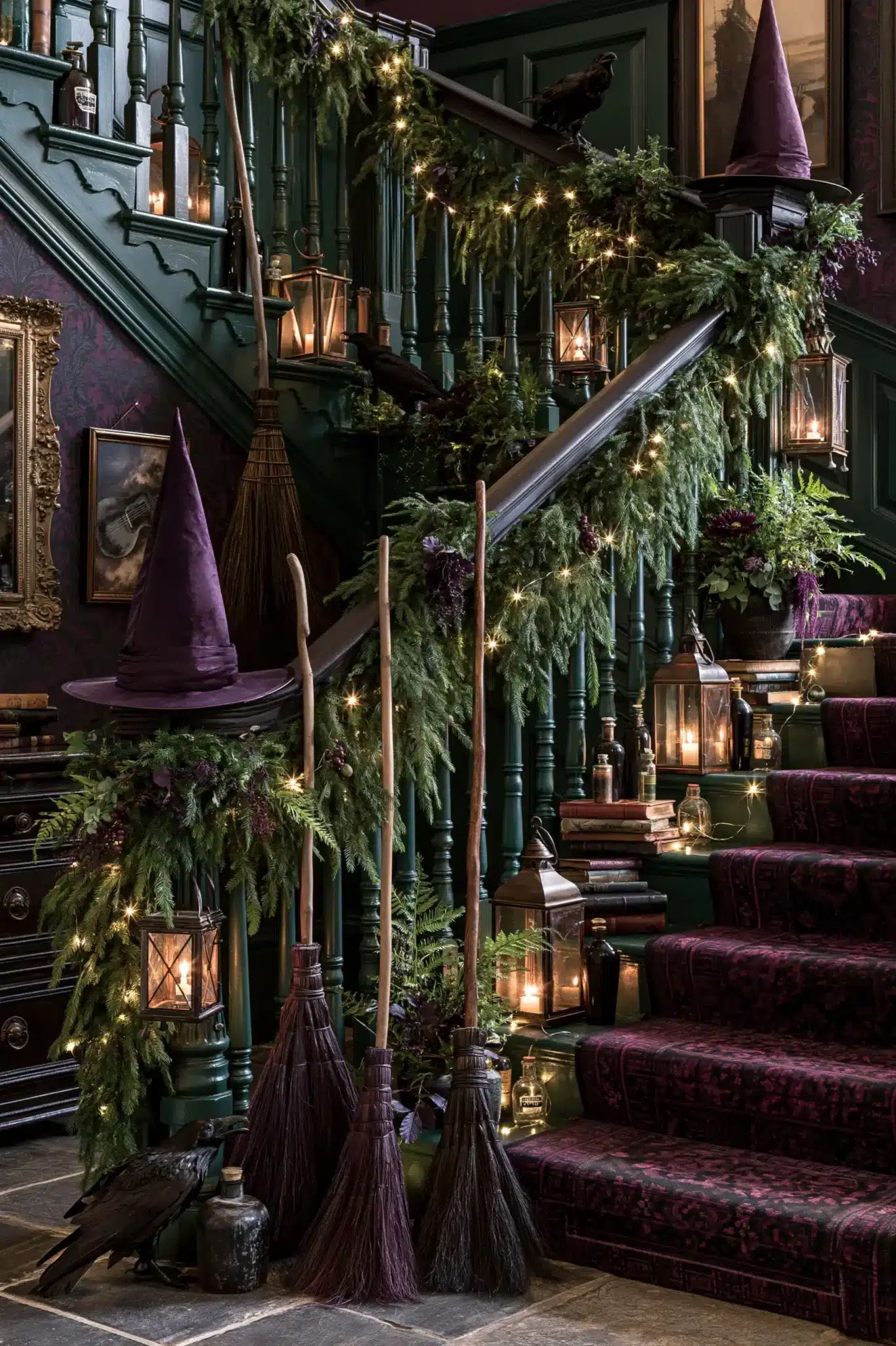 halloween staircase decor