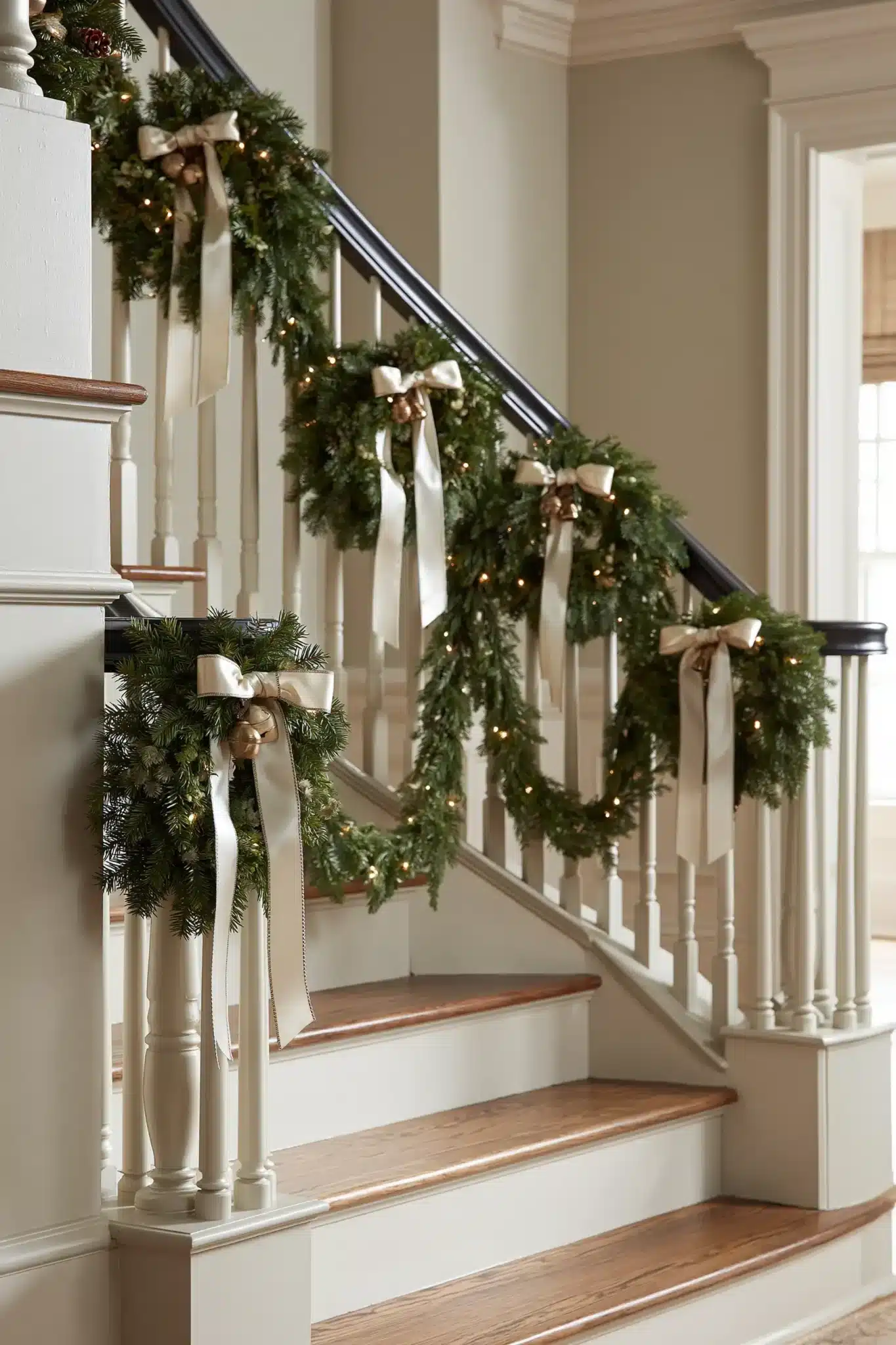 christmas staircase decor