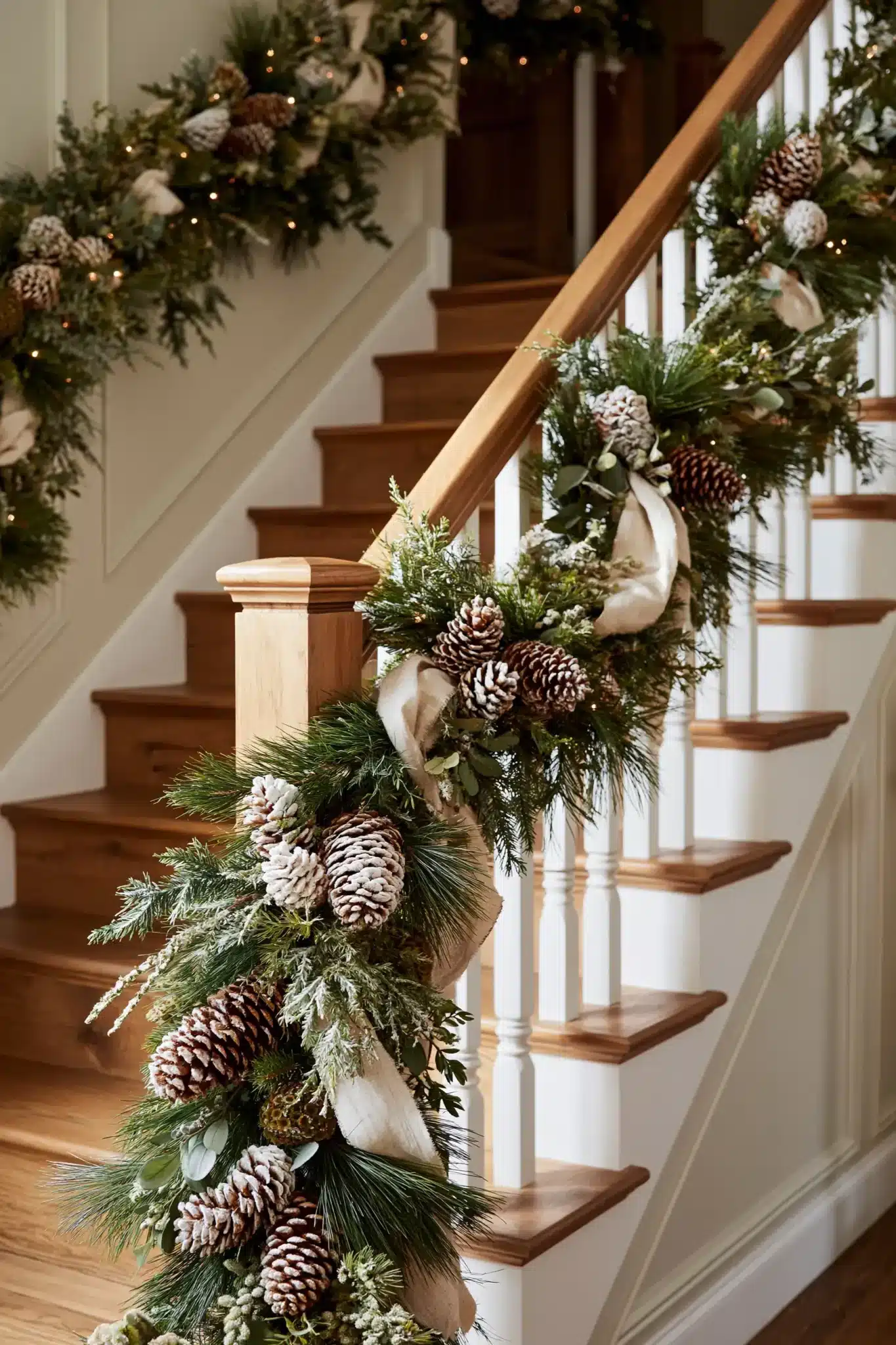 christmas staircase decor