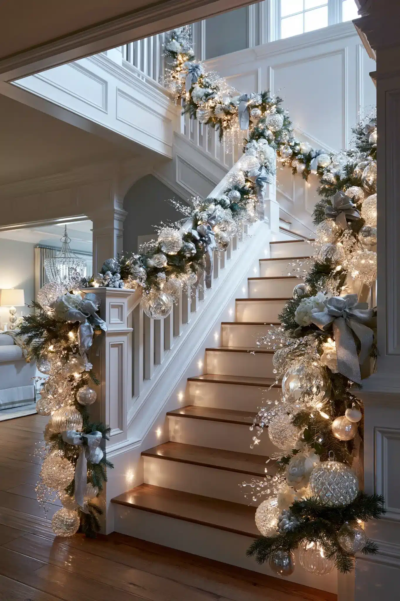 christmas staircase decor