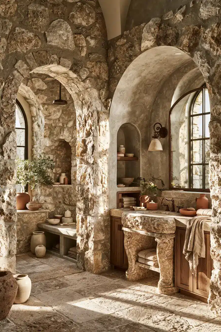 stone bathroom