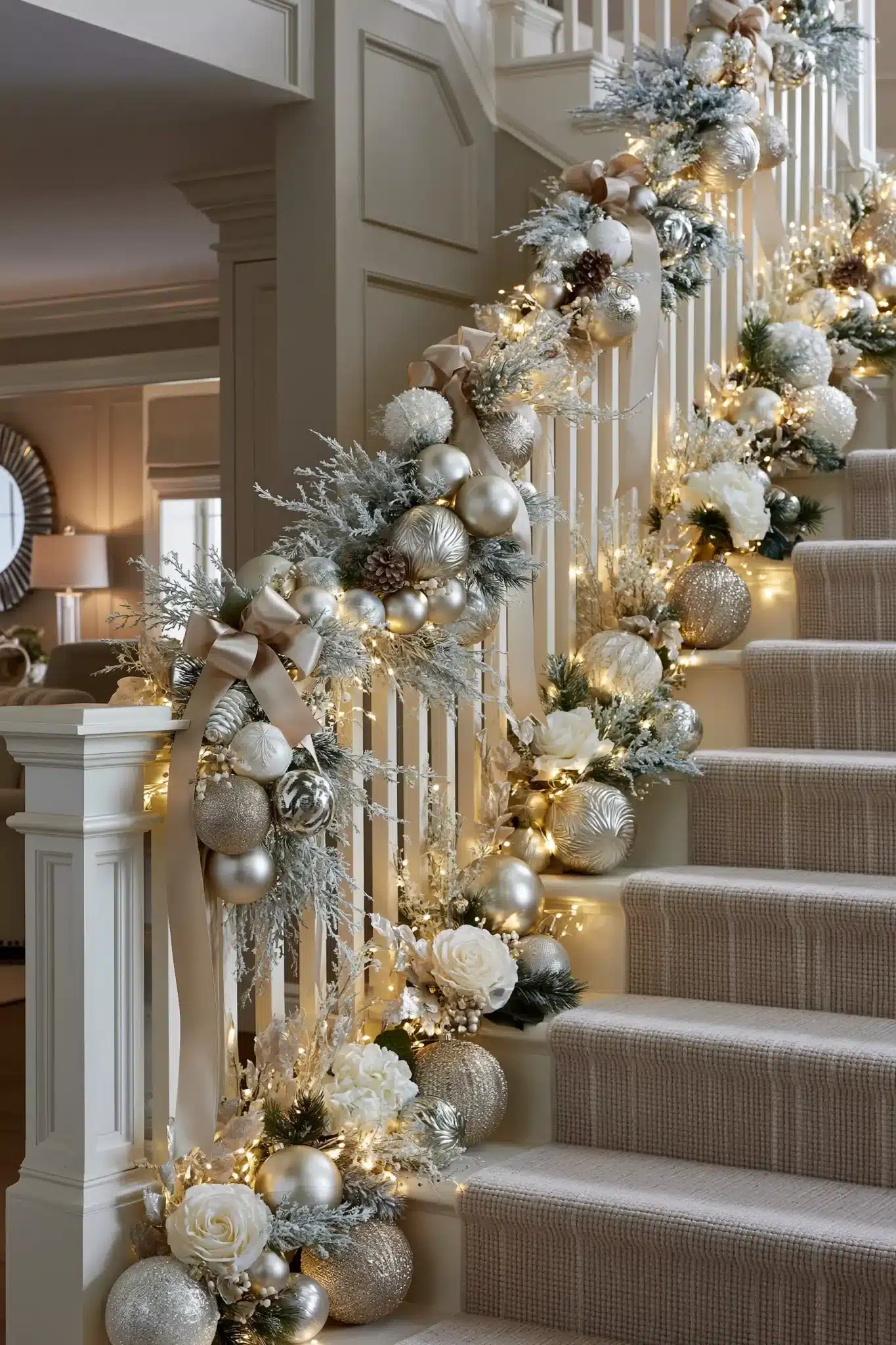 christmas staircase decor