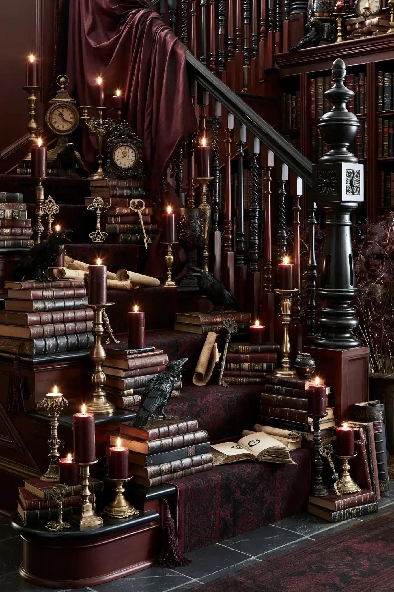 halloween staircase decor