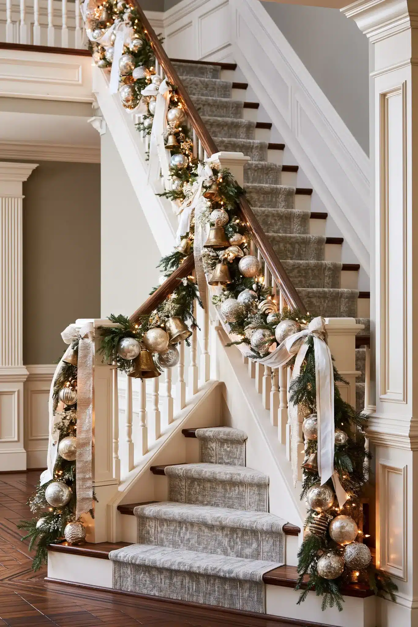 christmas staircase decor