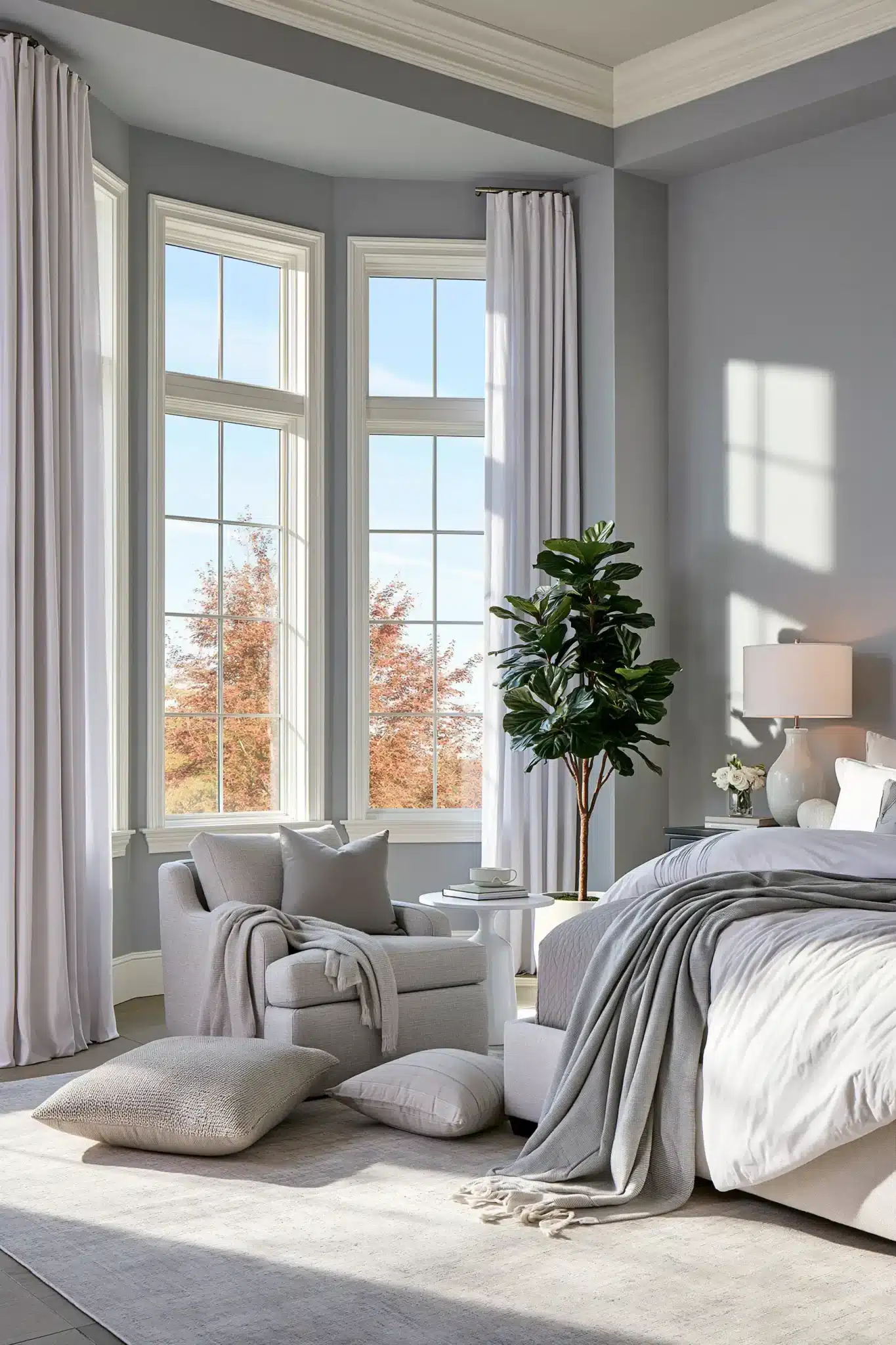 grey and white bedroom ideas