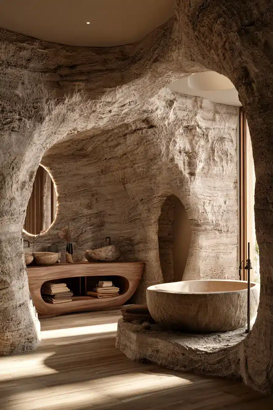 stone bathroom