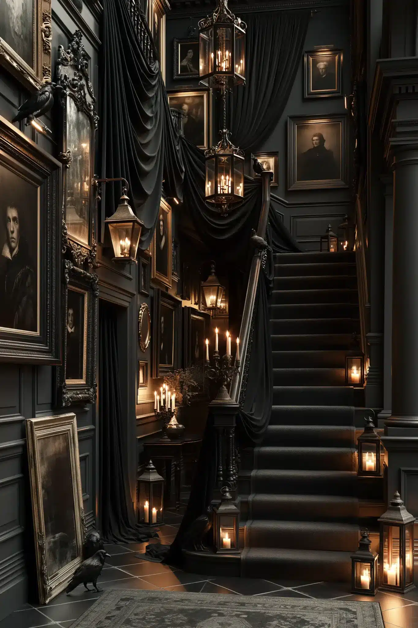 halloween staircase decor