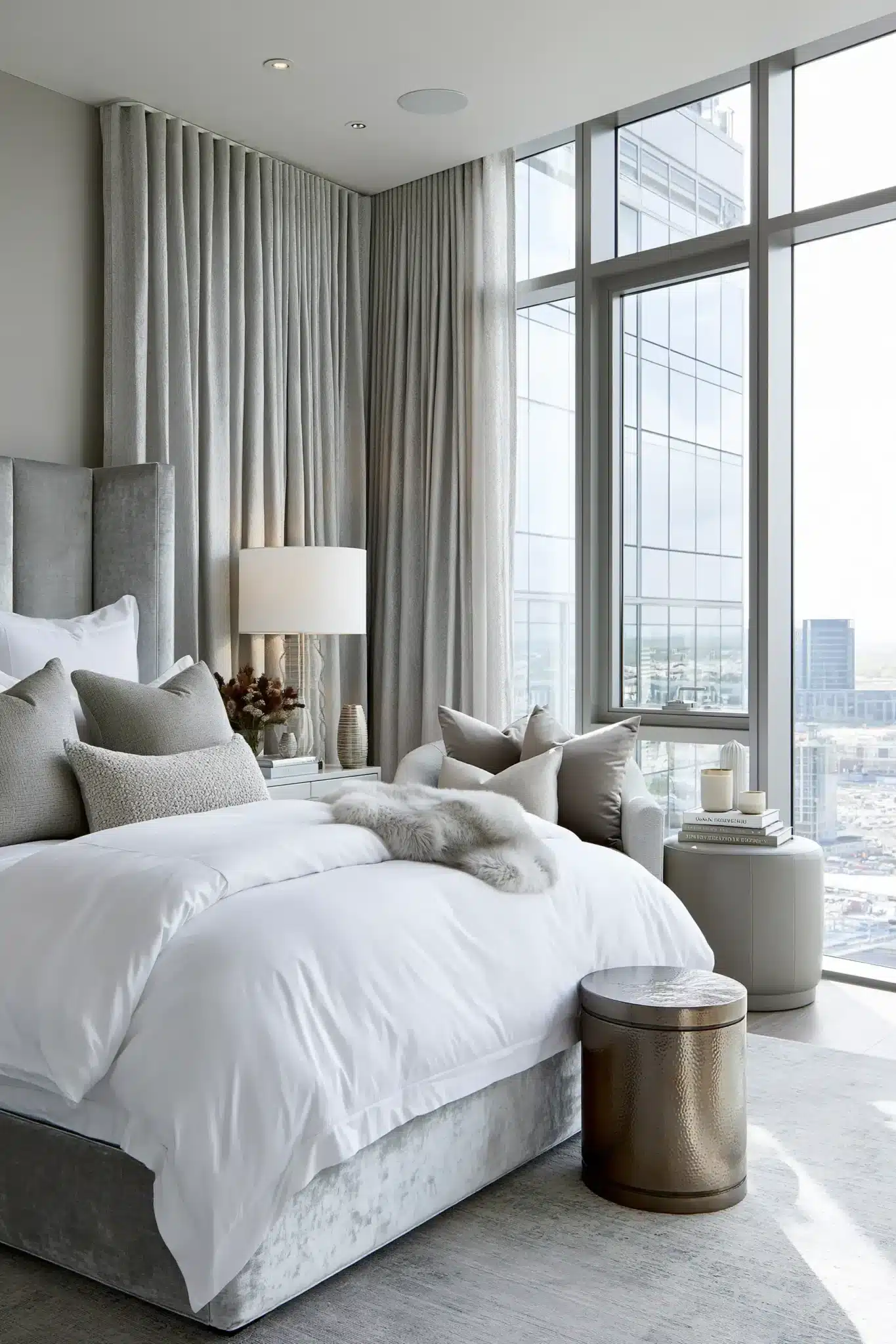 grey and white bedroom ideas