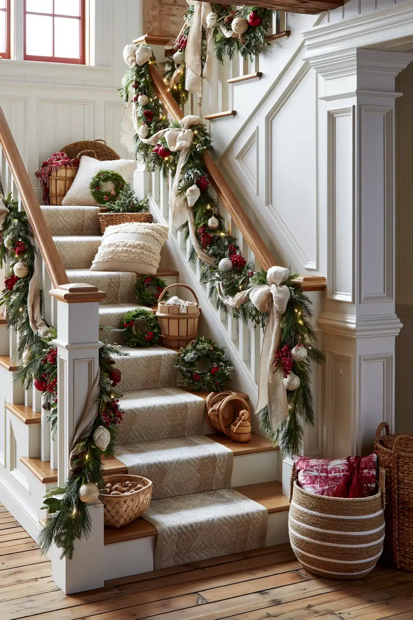 christmas staircase decor