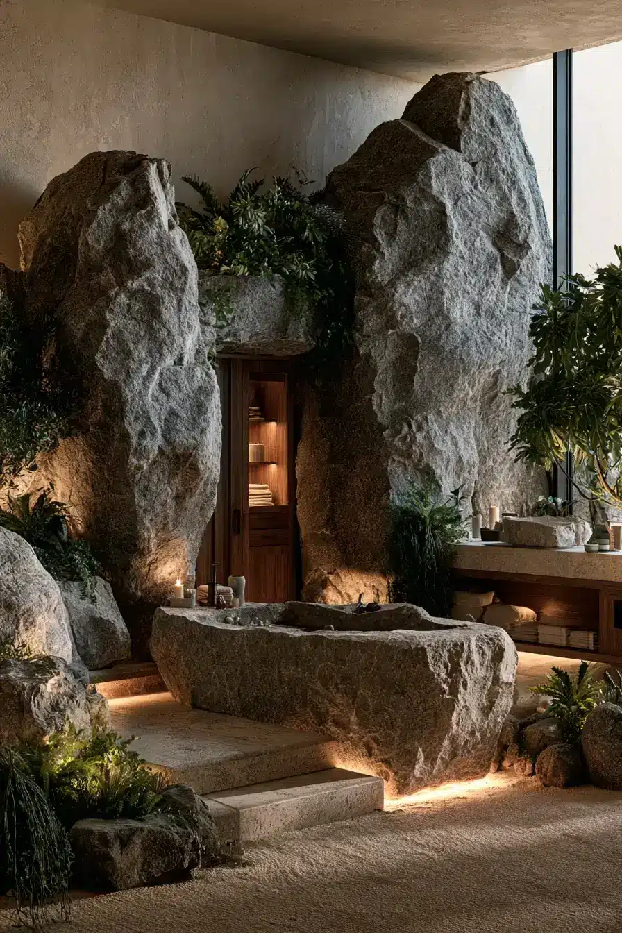 stone bathroom