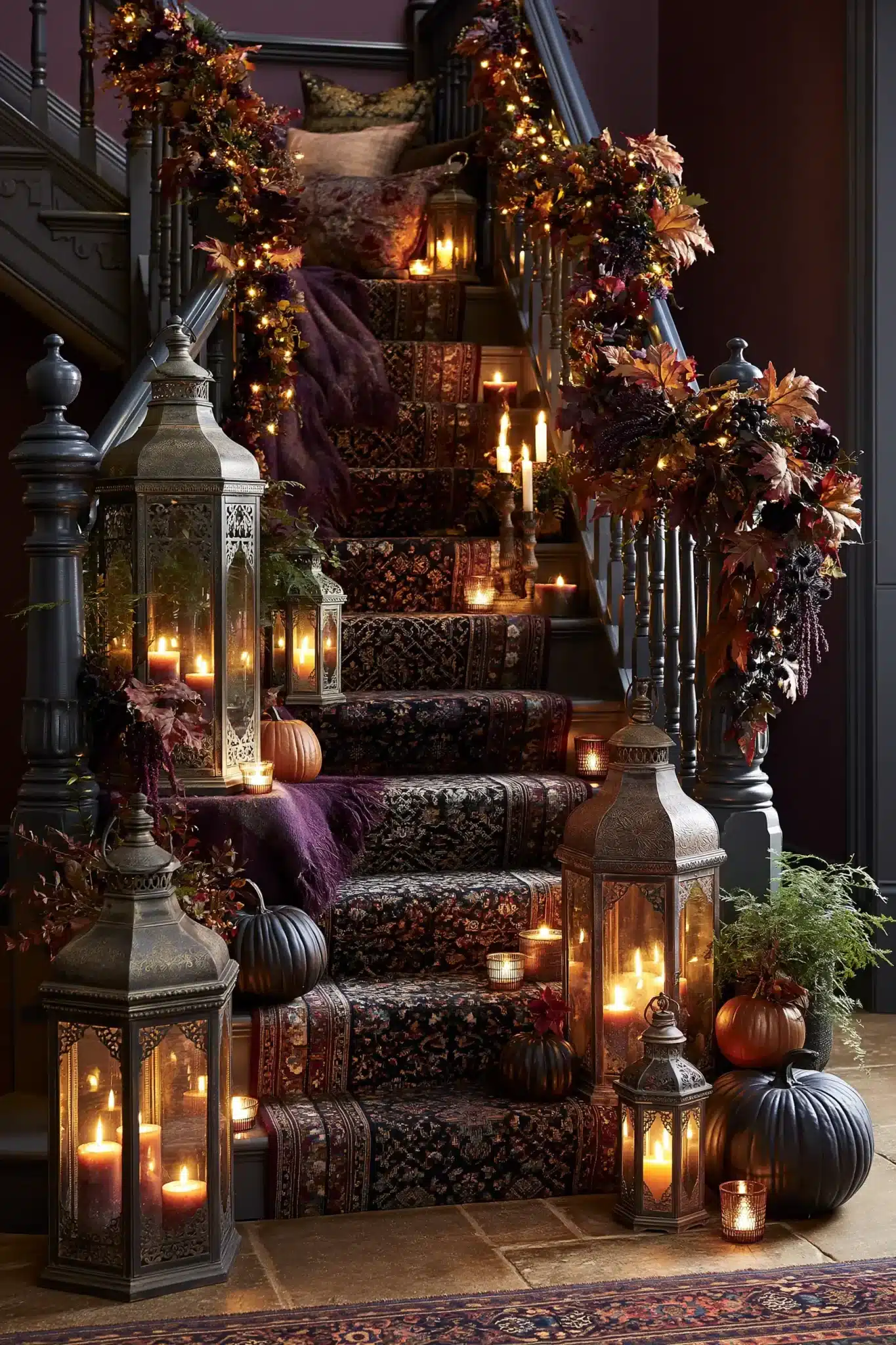 halloween staircase decor