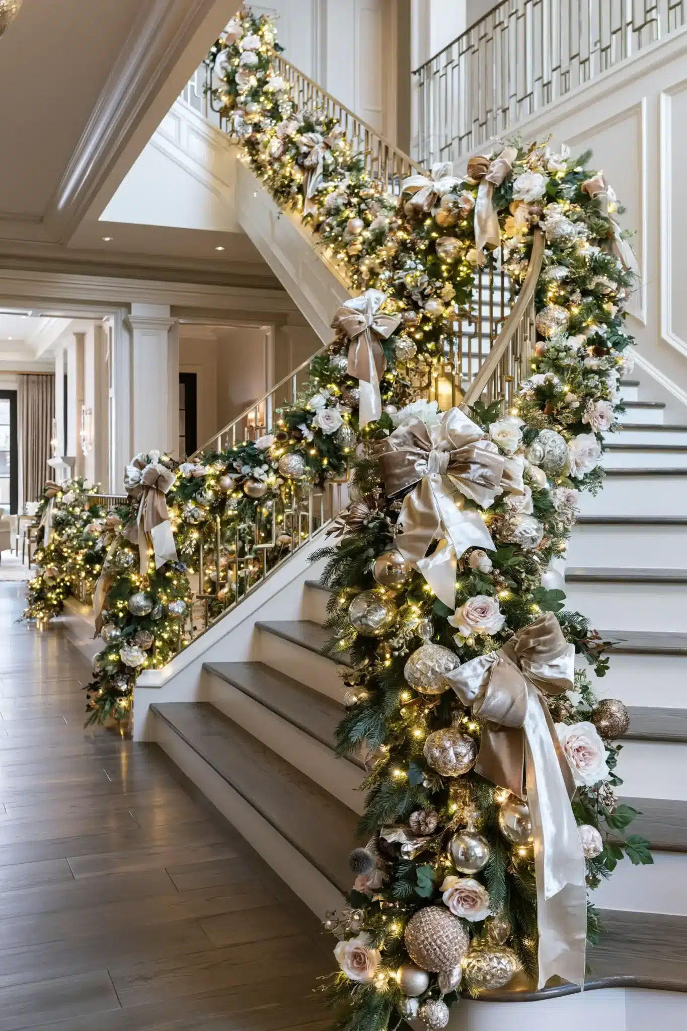 christmas staircase decor