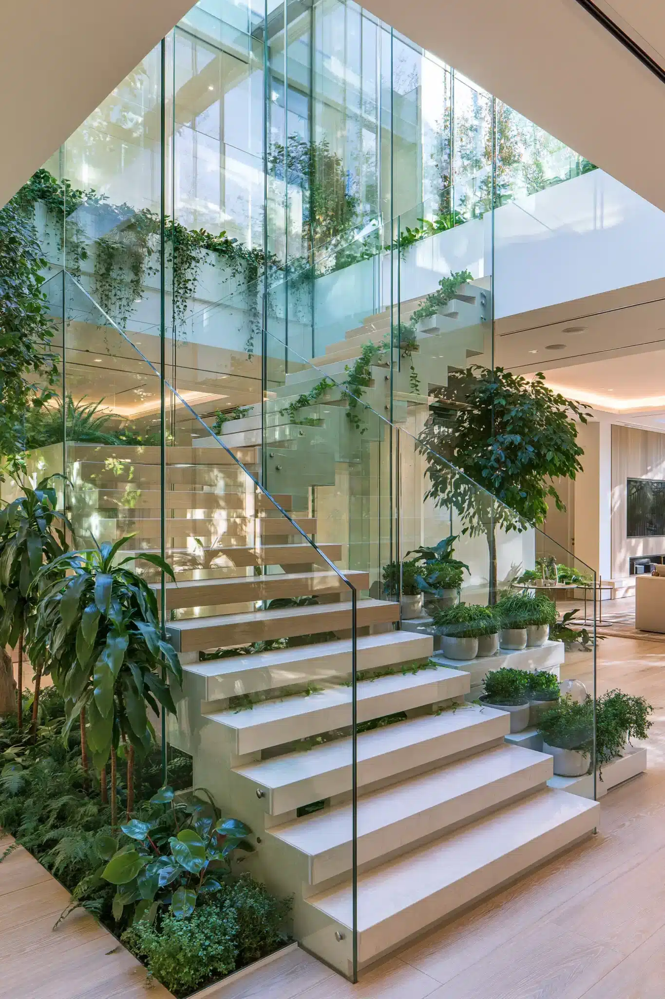 indoor staircase gardens