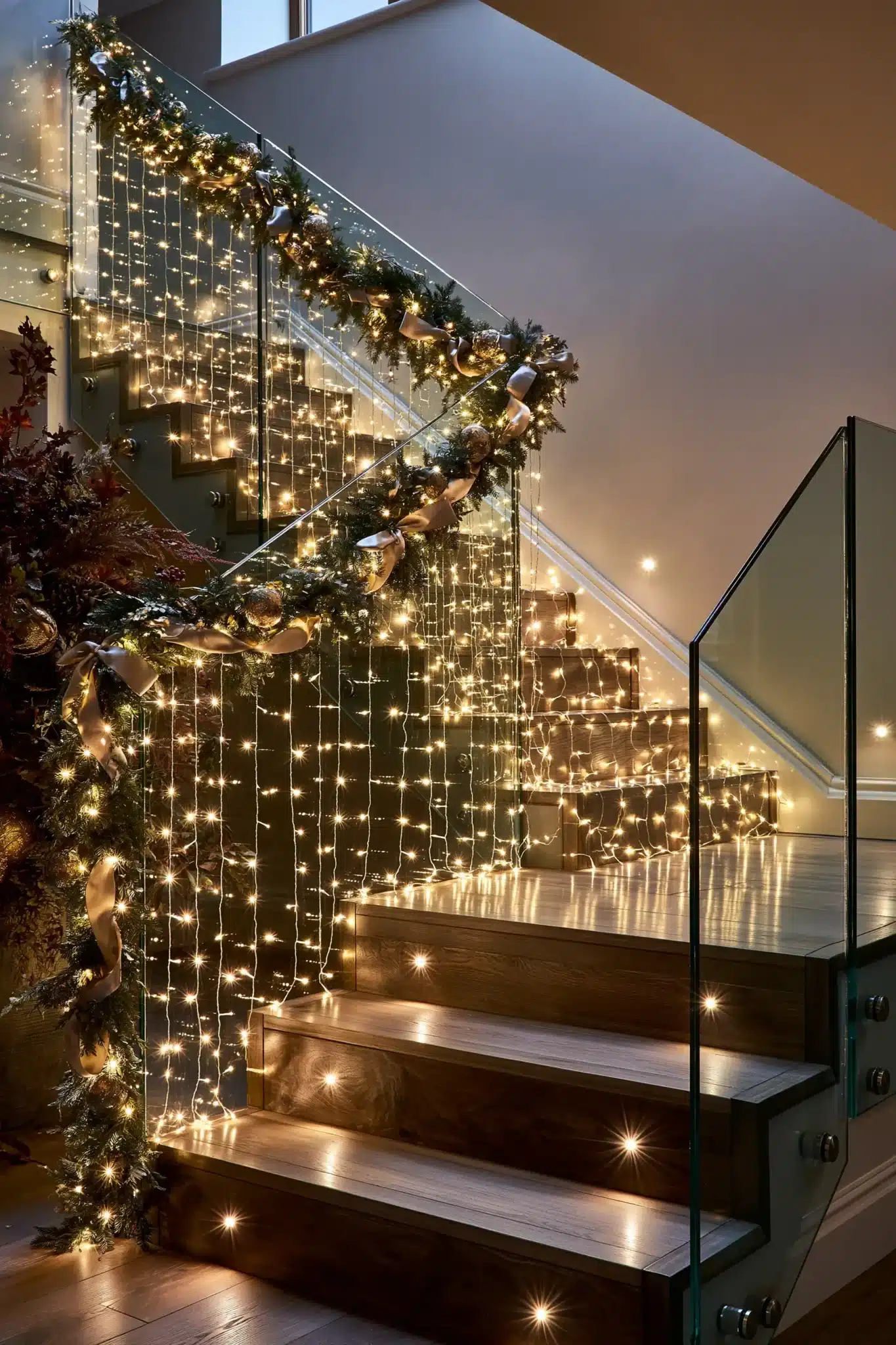 christmas staircase decor