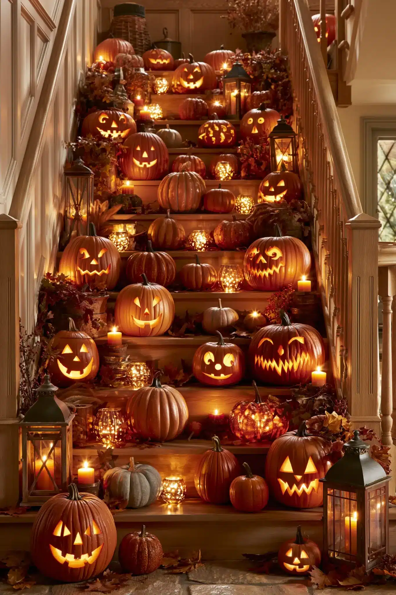 halloween staircase decor