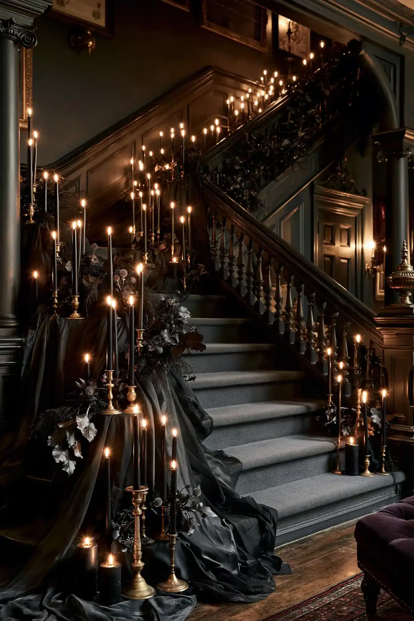 halloween staircase decor