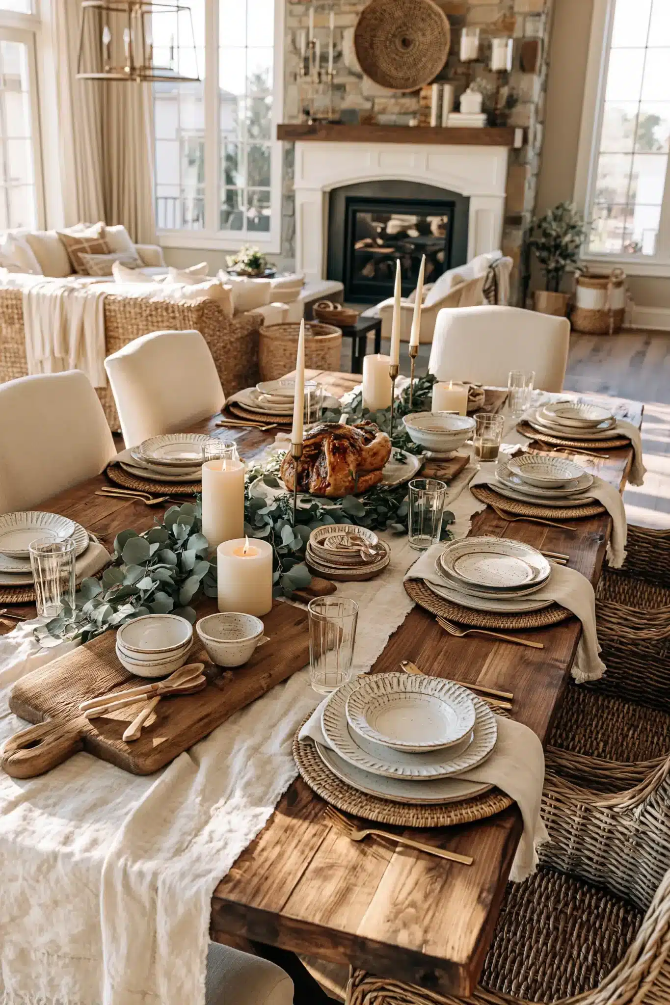 simple thanksgiving table decor