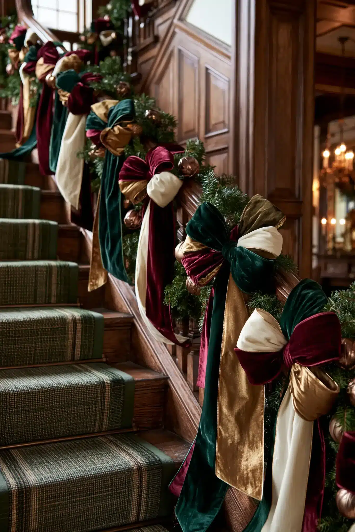 christmas staircase decor