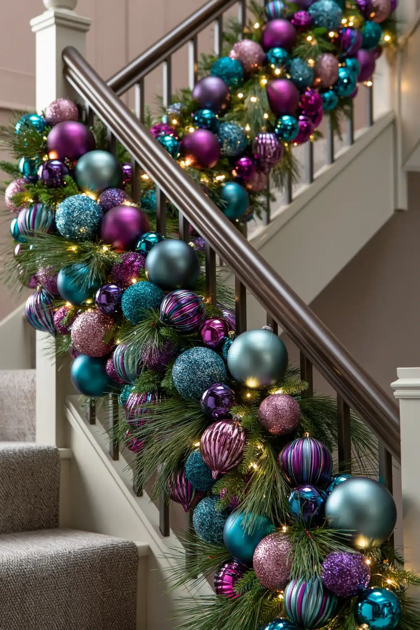 christmas staircase decor