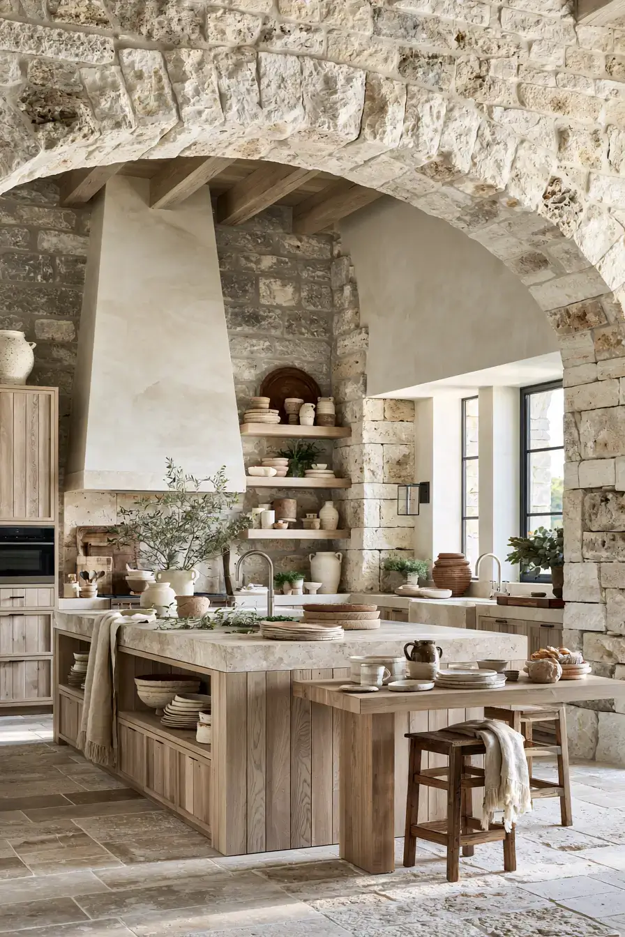 stone kitchen