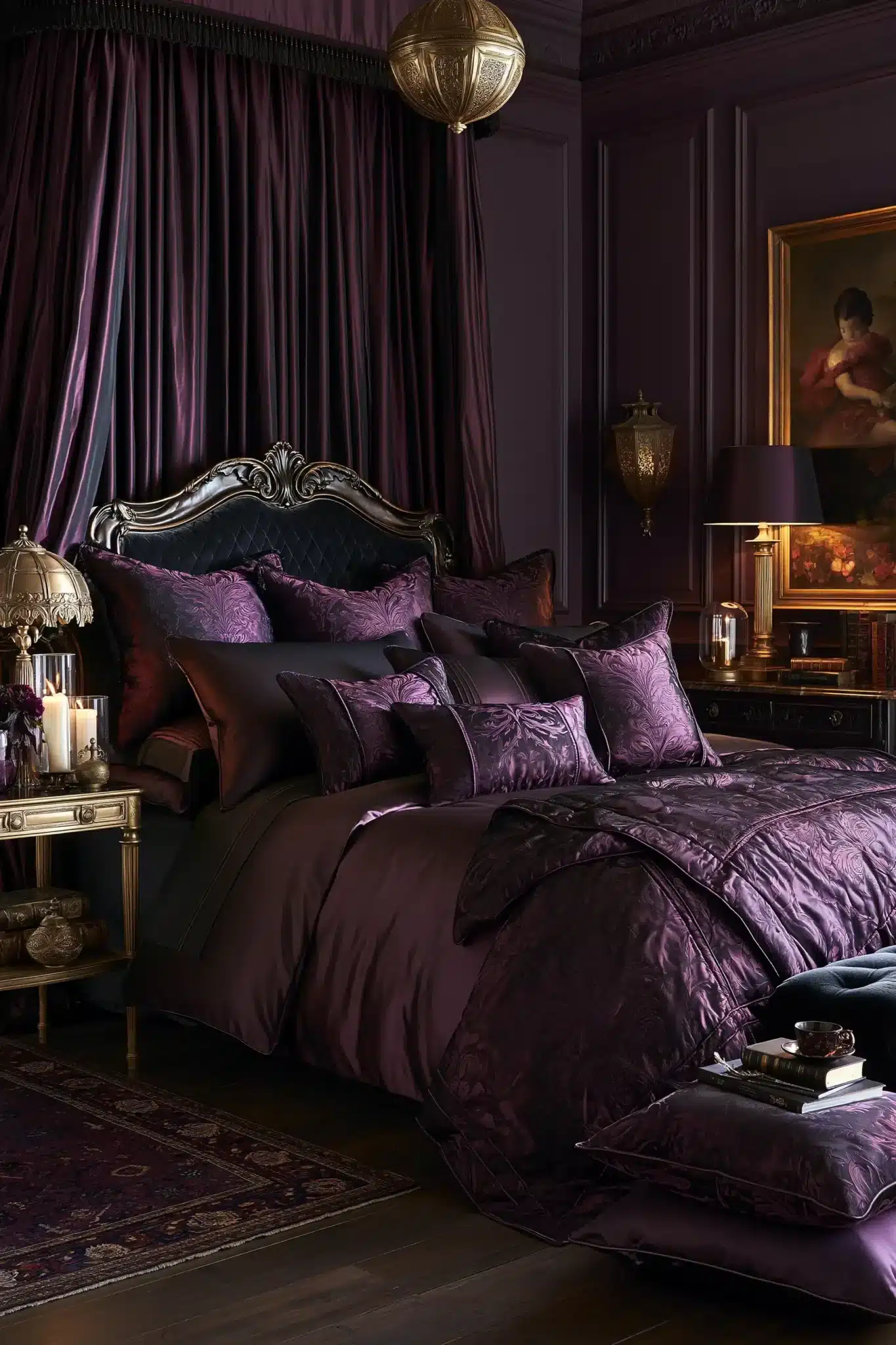 purple gothic bedroom