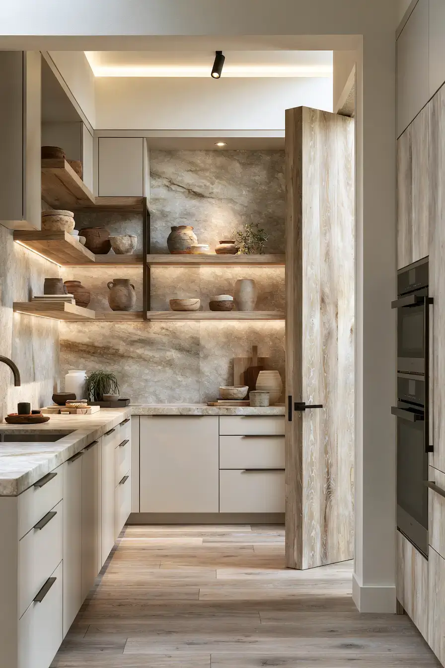natural stone backsplash kitchen
