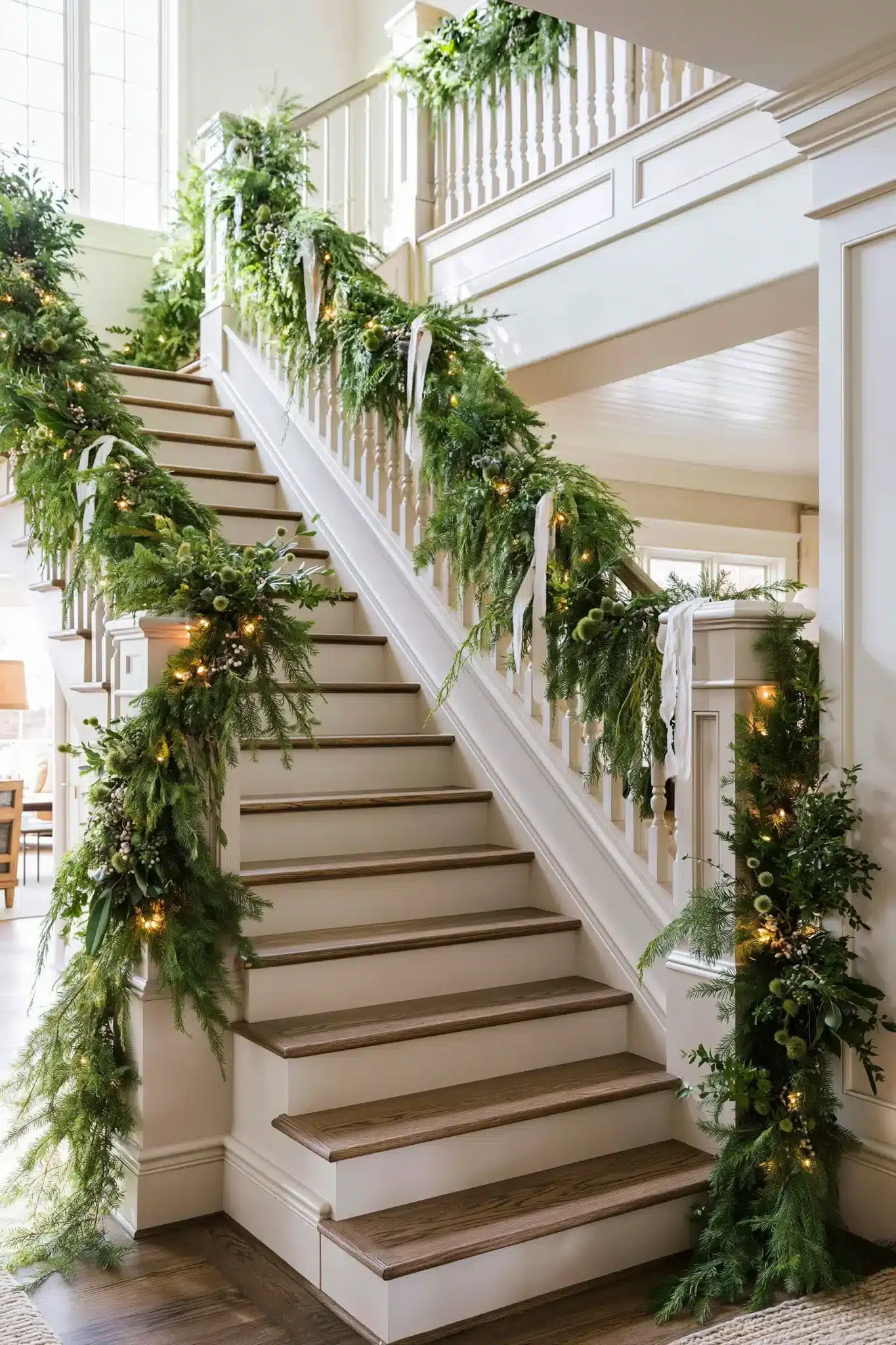 christmas staircase decor