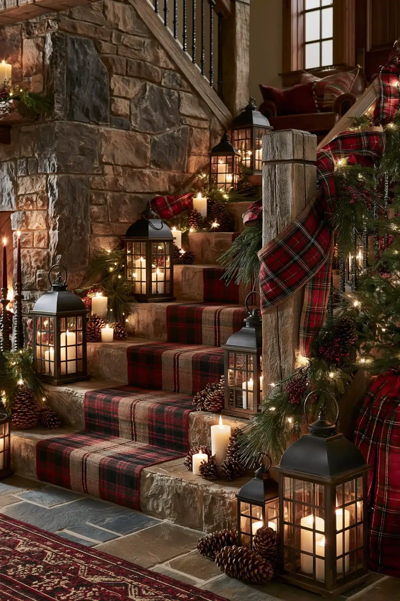 christmas staircase decor