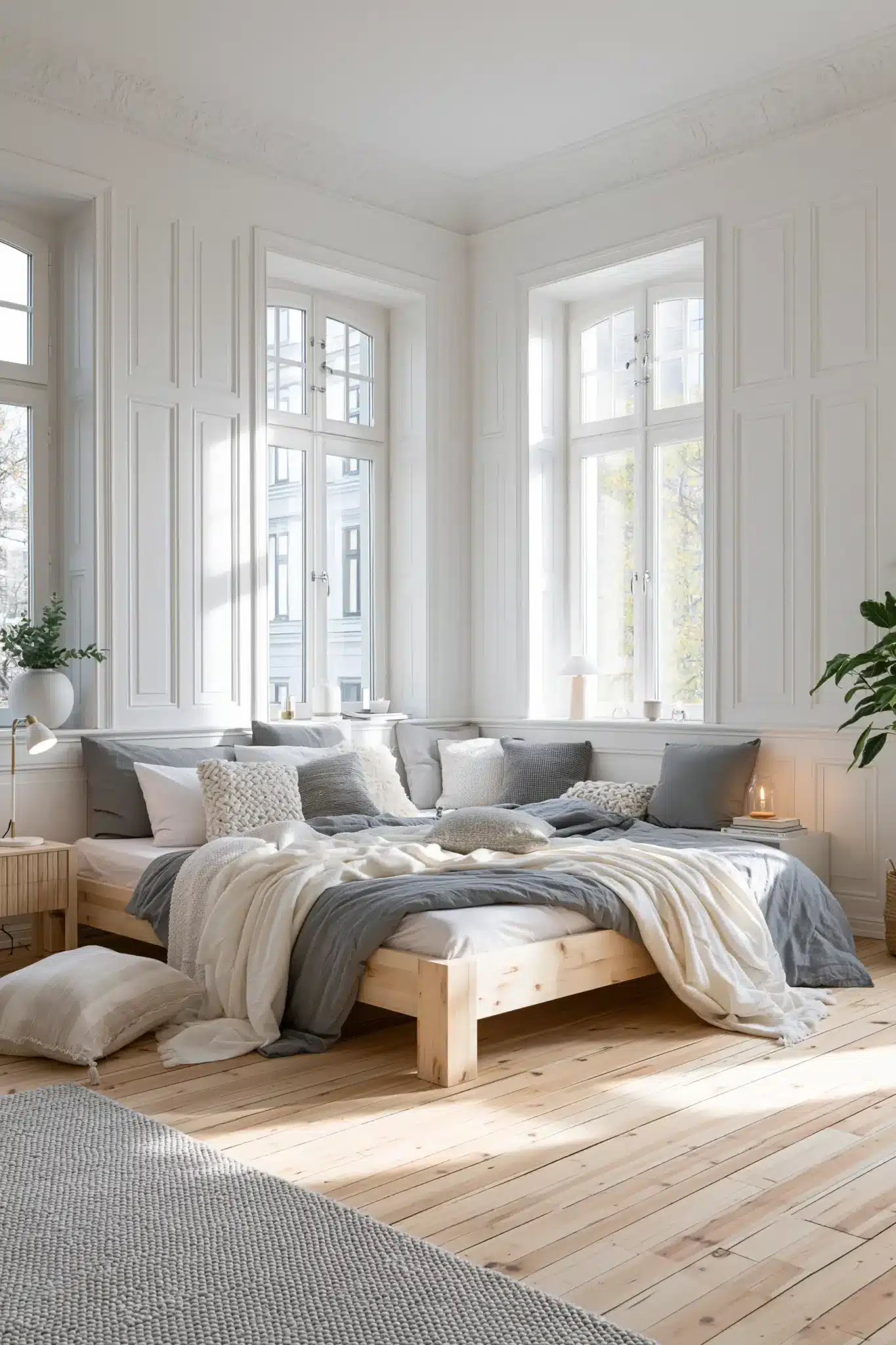 grey and white bedroom ideas