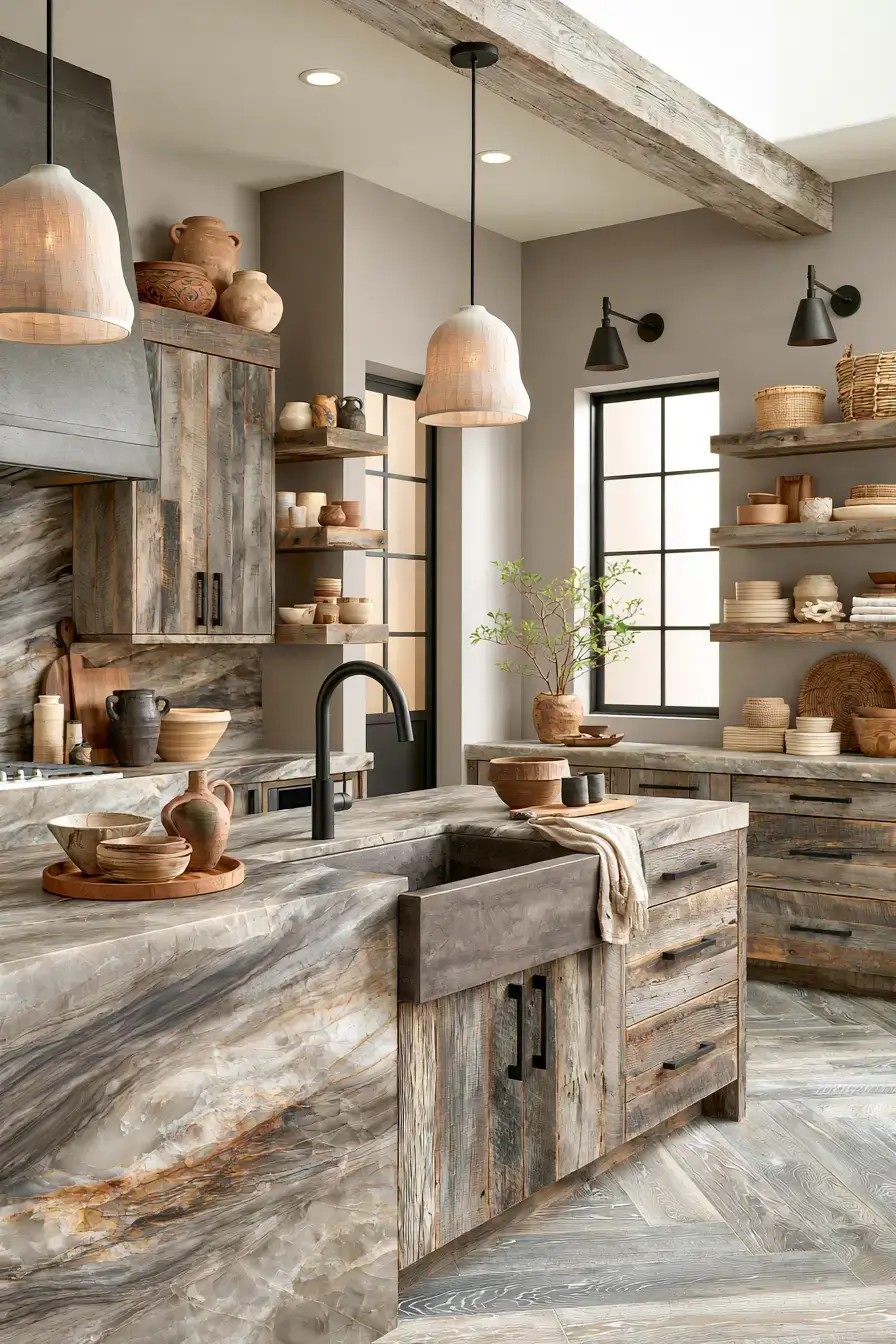 stone kitchen